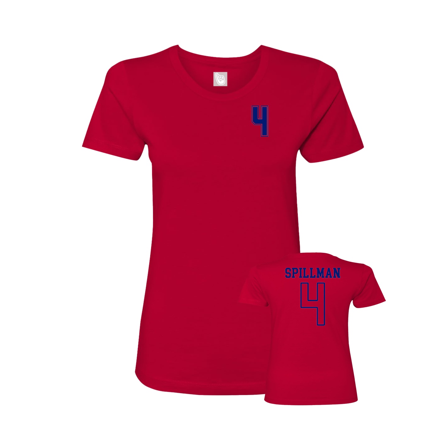Womens Tee — Chest Back in Red