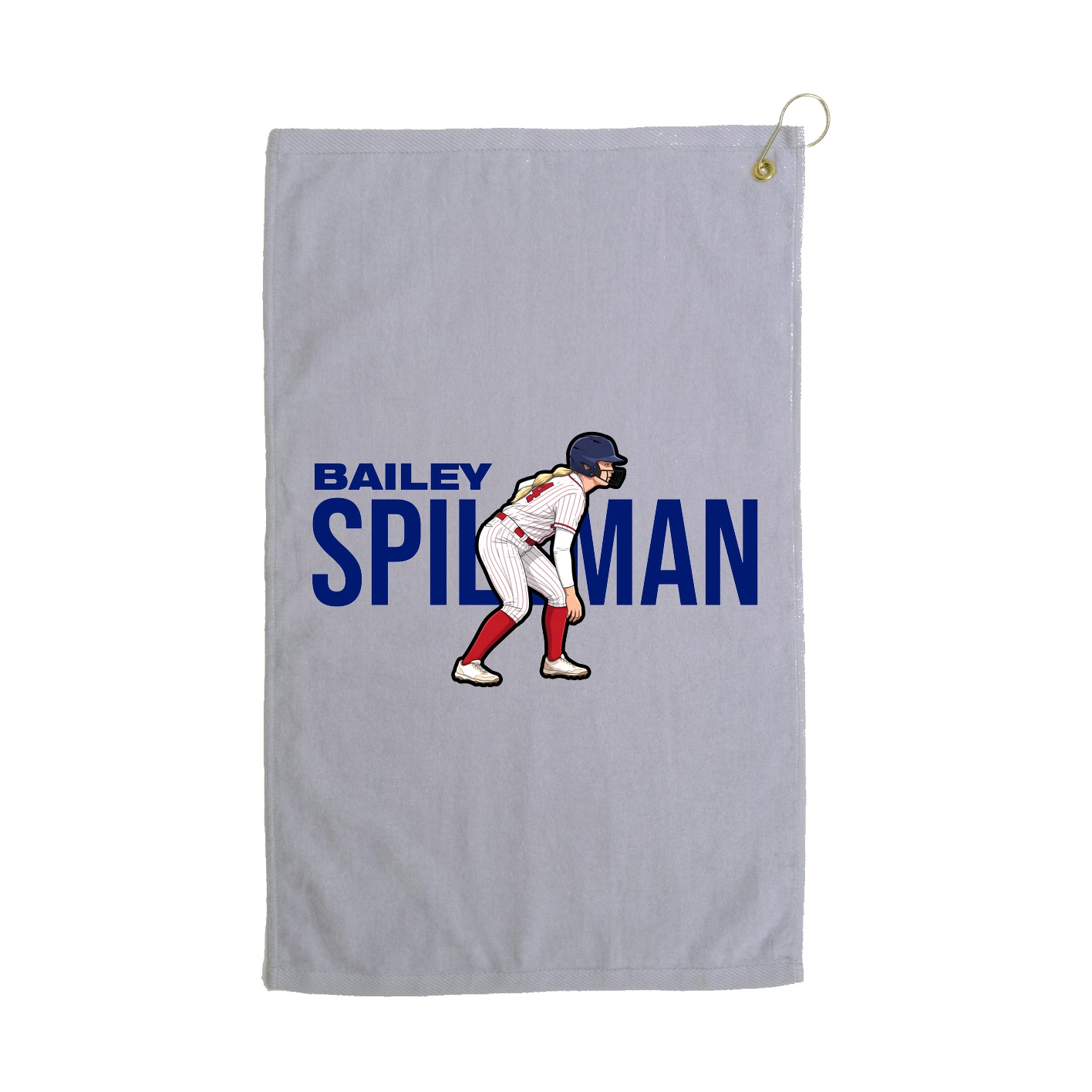 Golf Towel — Player Name in Grey