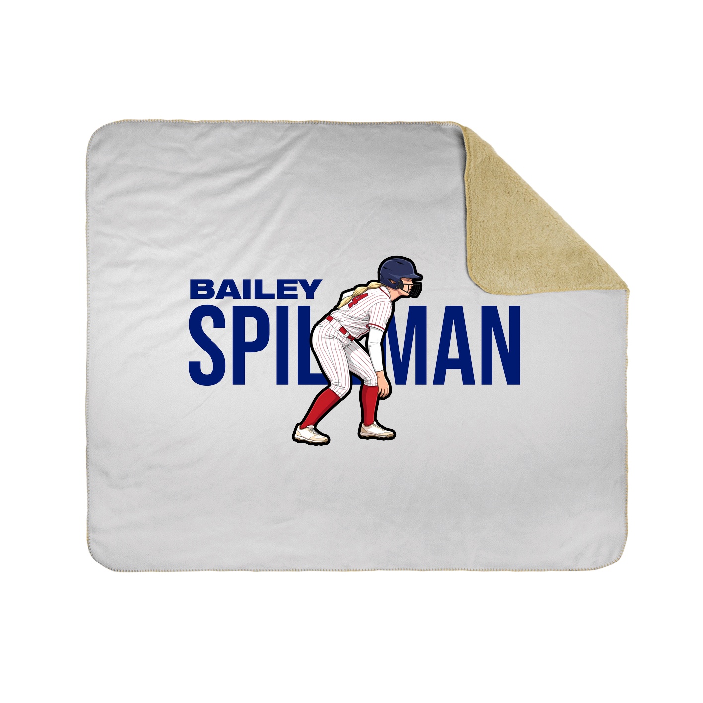 Throw Blanket — Player Name in White