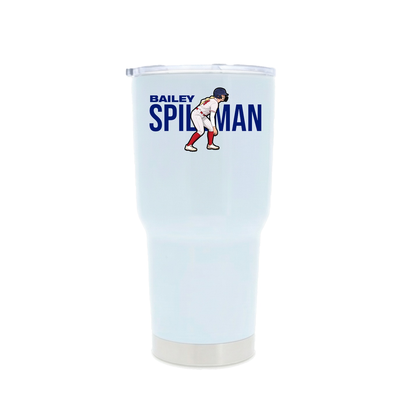 30oz Stainless Steel Tumbler — Player Name in White
