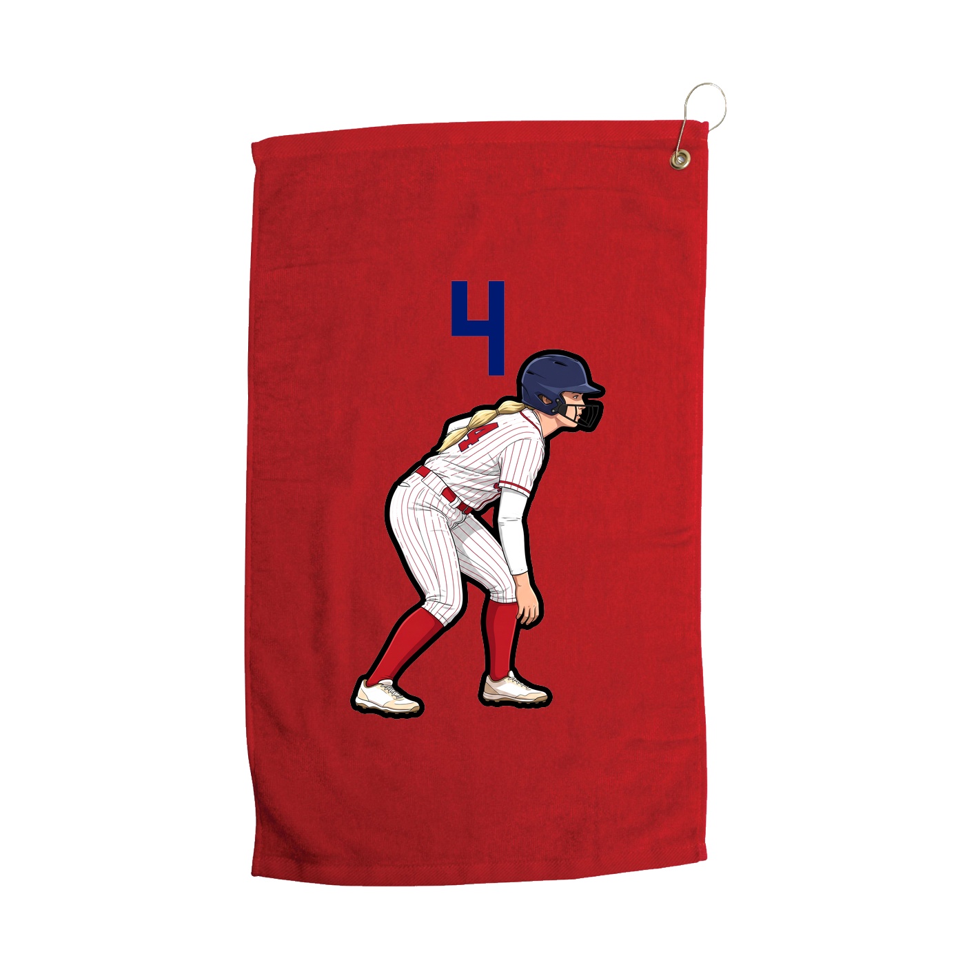 Golf Towel — Number Top in Red