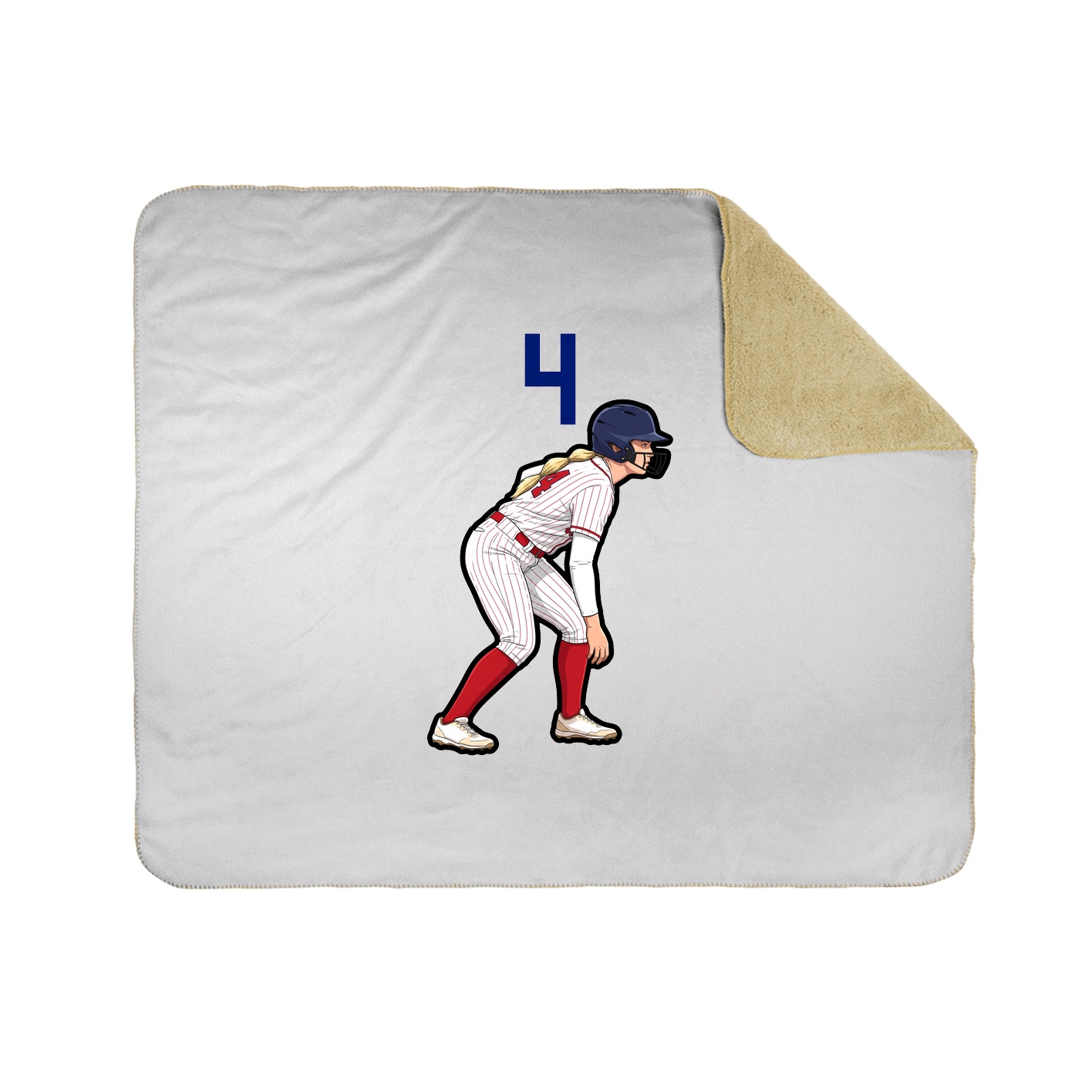 Throw Blanket — Number Top in White