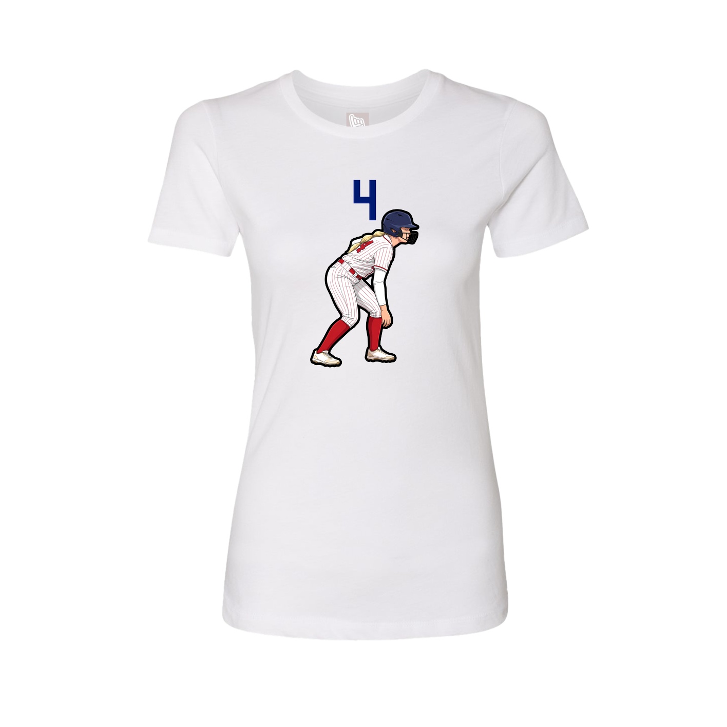 Fitted Women's Tee — Number Top in White