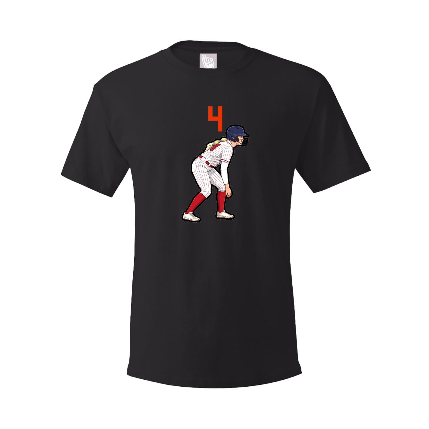 Youth Tee — Number Top in Black