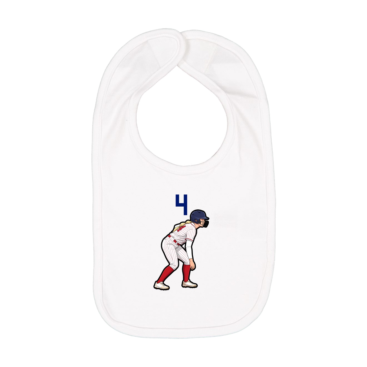 Infant Bib — Number Top in White