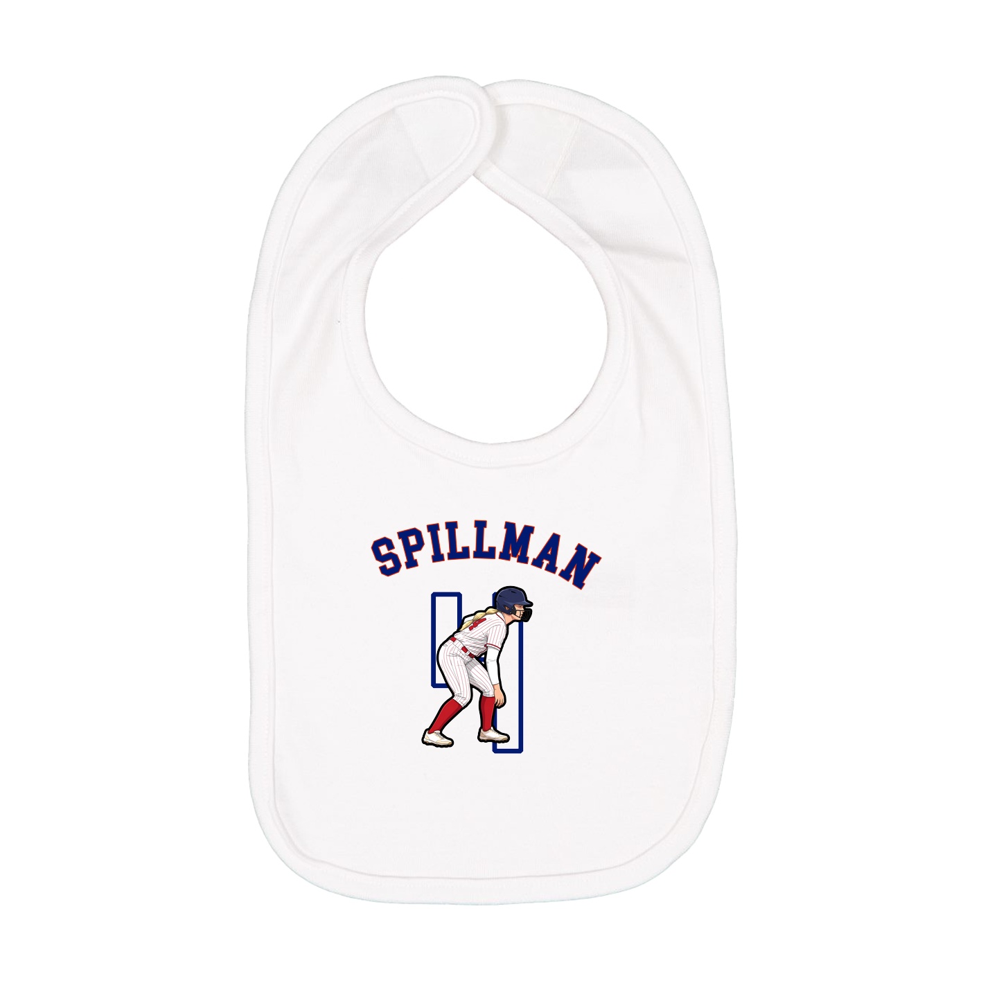 Infant Bib — Shirsey Arch in White