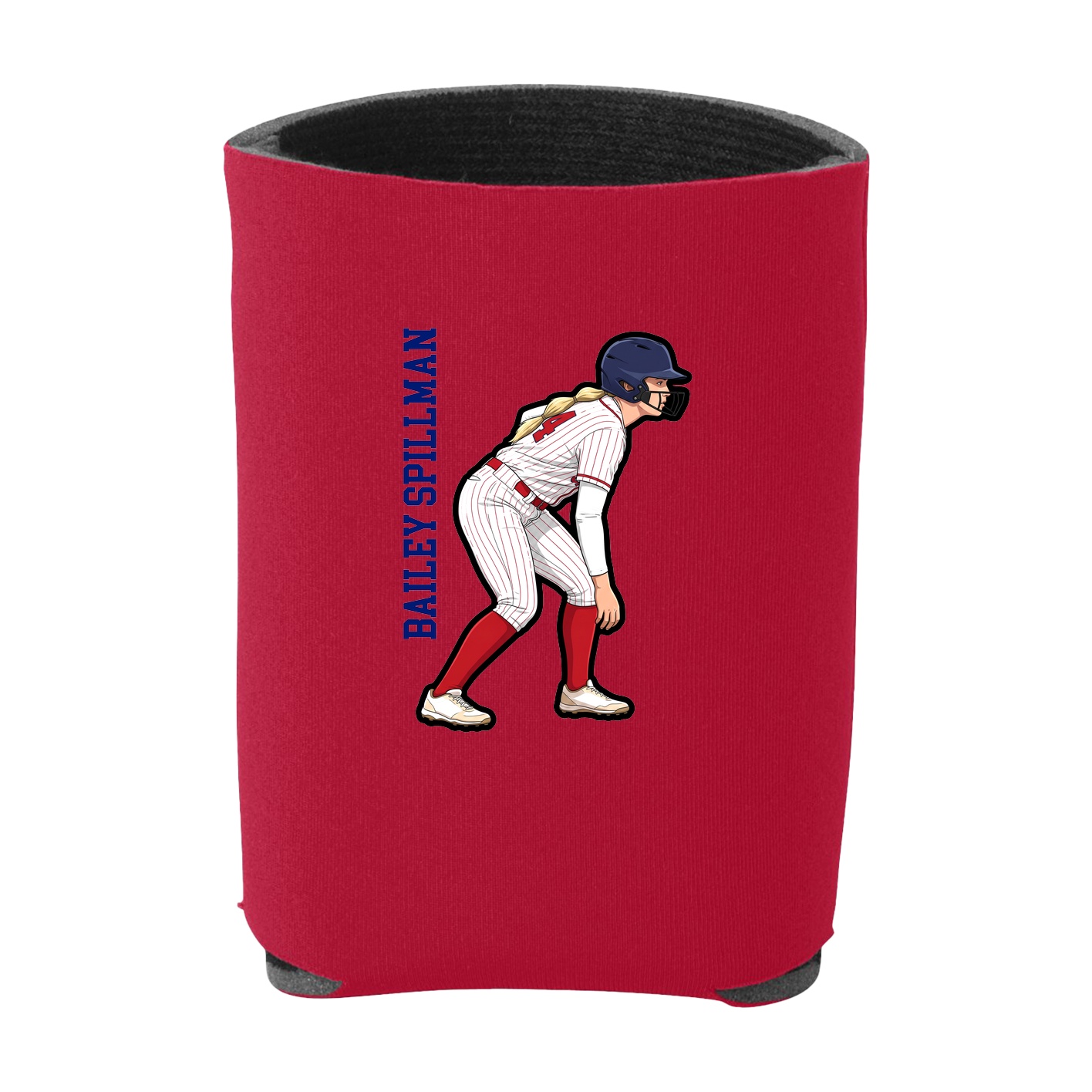 Can Holder — Name Vertical in Red