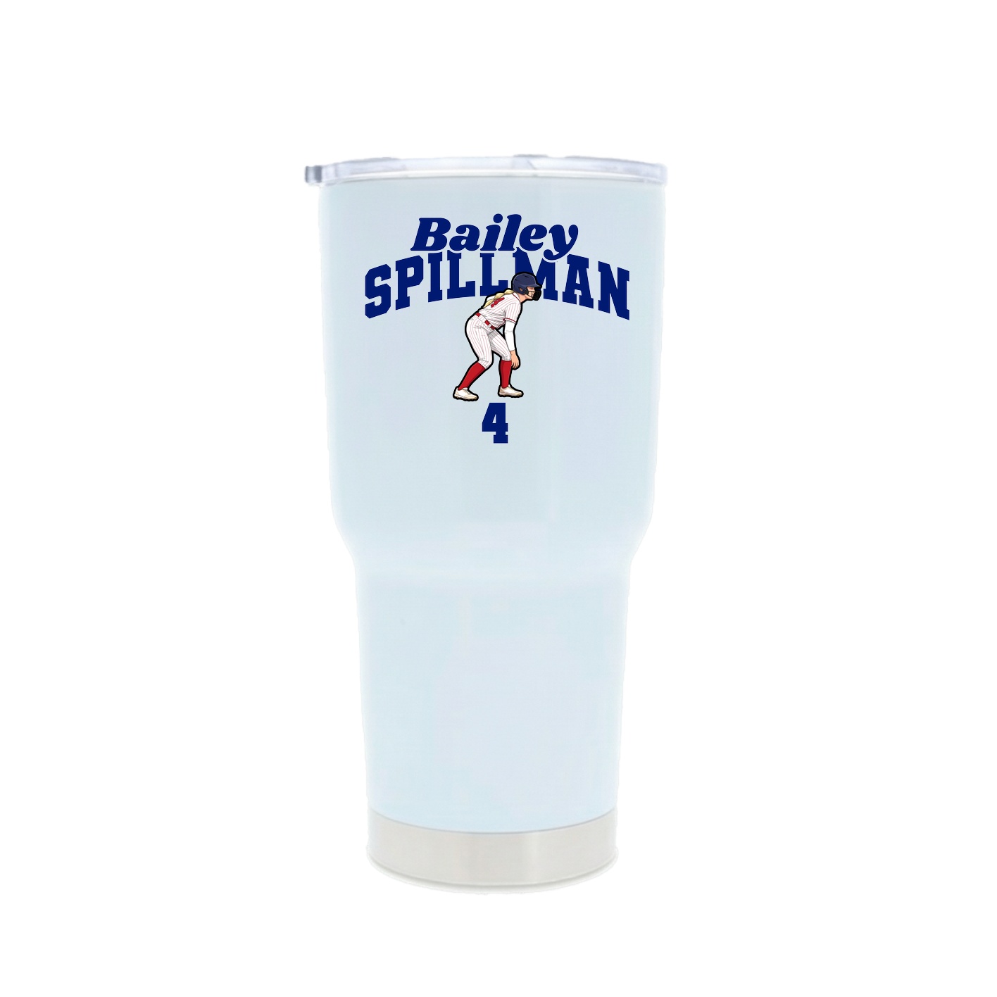 30oz Stainless Steel Tumbler — Signature Arch in White