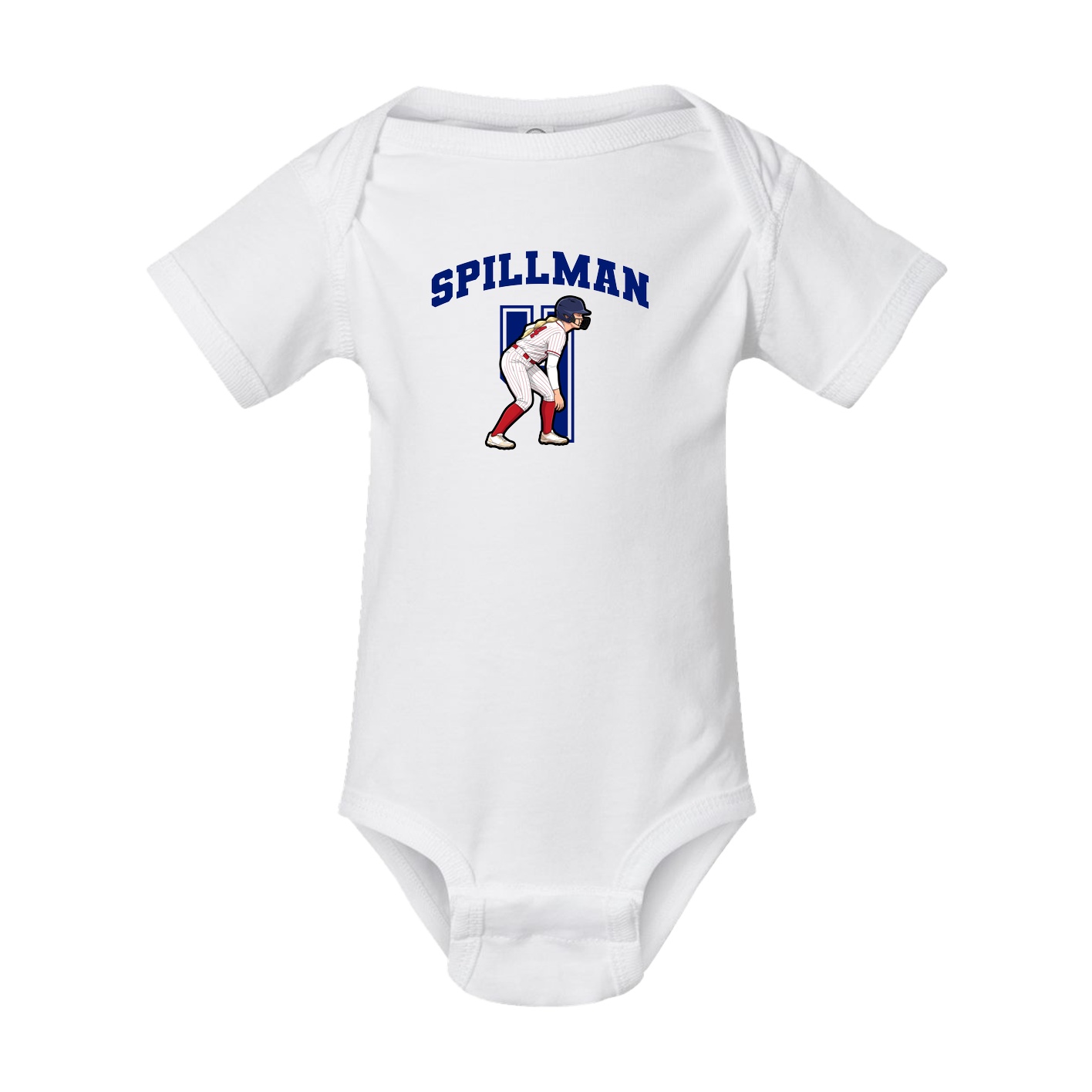Baby Onesie — Number in White