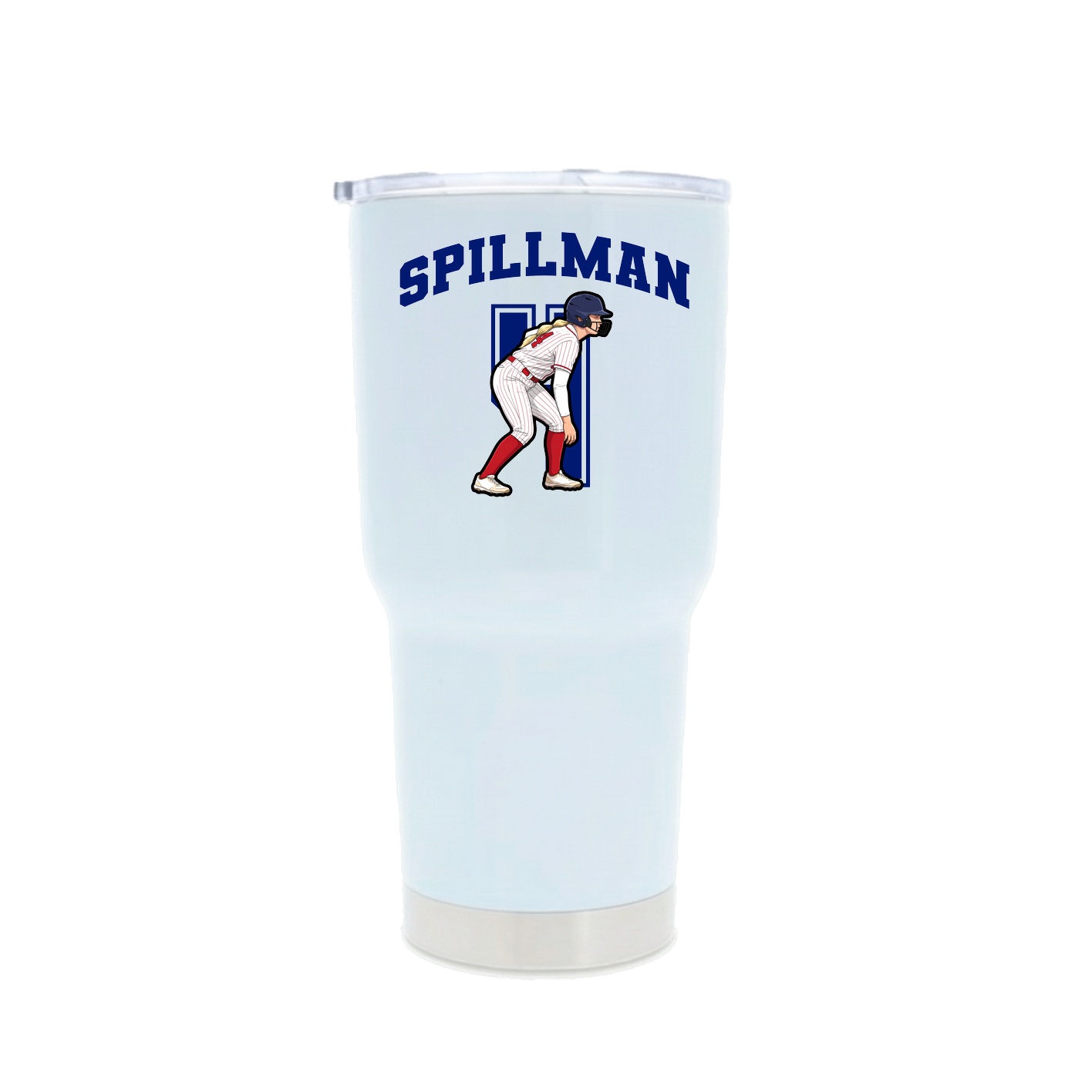 30oz Stainless Steel Tumbler — Number in White