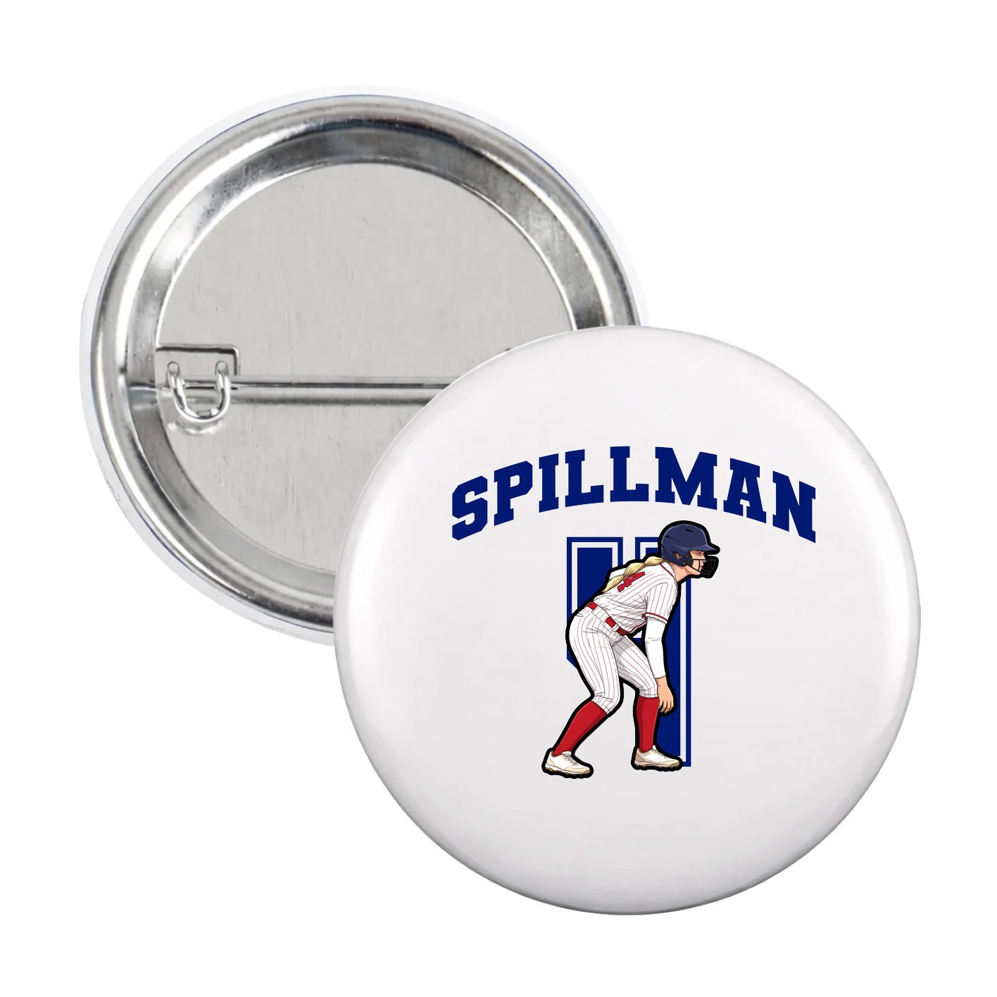 Game Day Button — Number in White