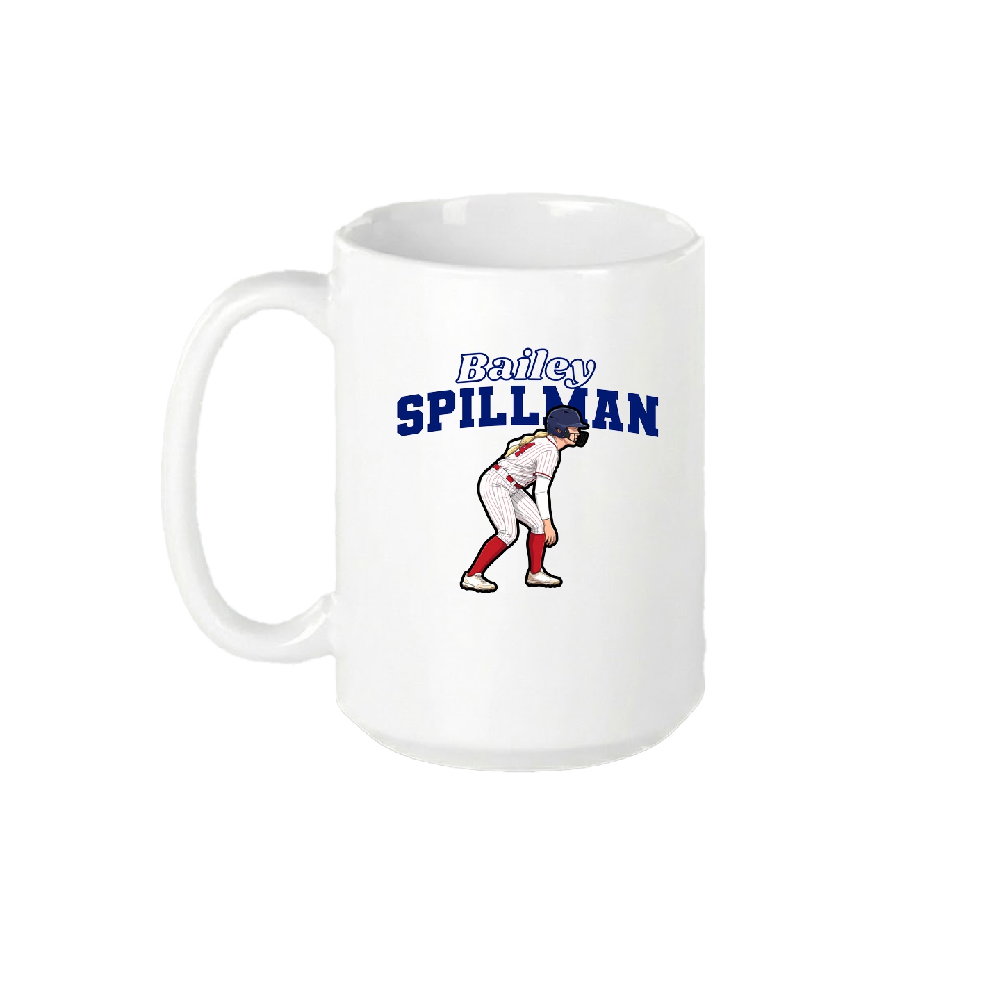 15oz Coffee Mug — Name Arch in White
