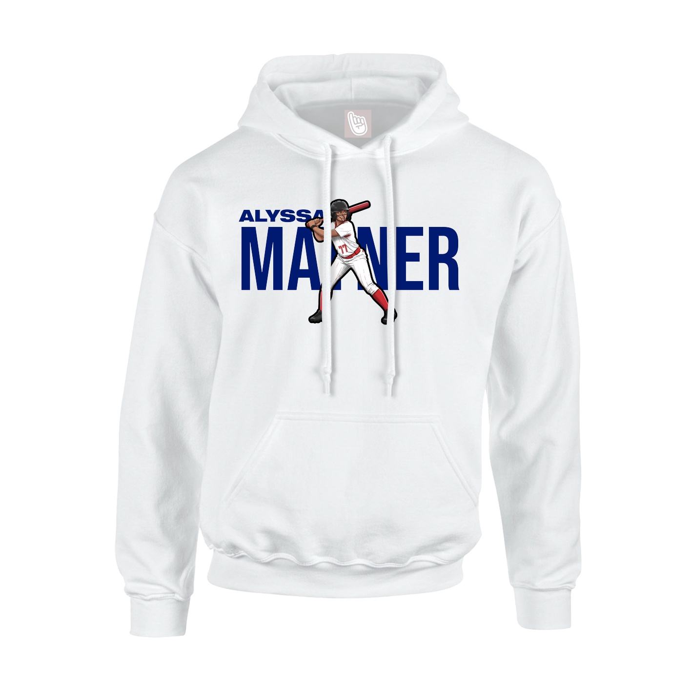 Youth Hoodie — Player Name in White