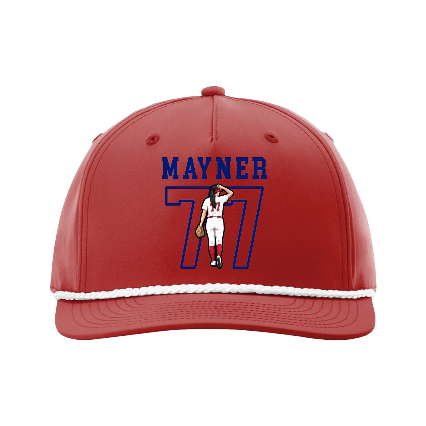Five-Panel Classic Rope Cap — Shirsey in Red