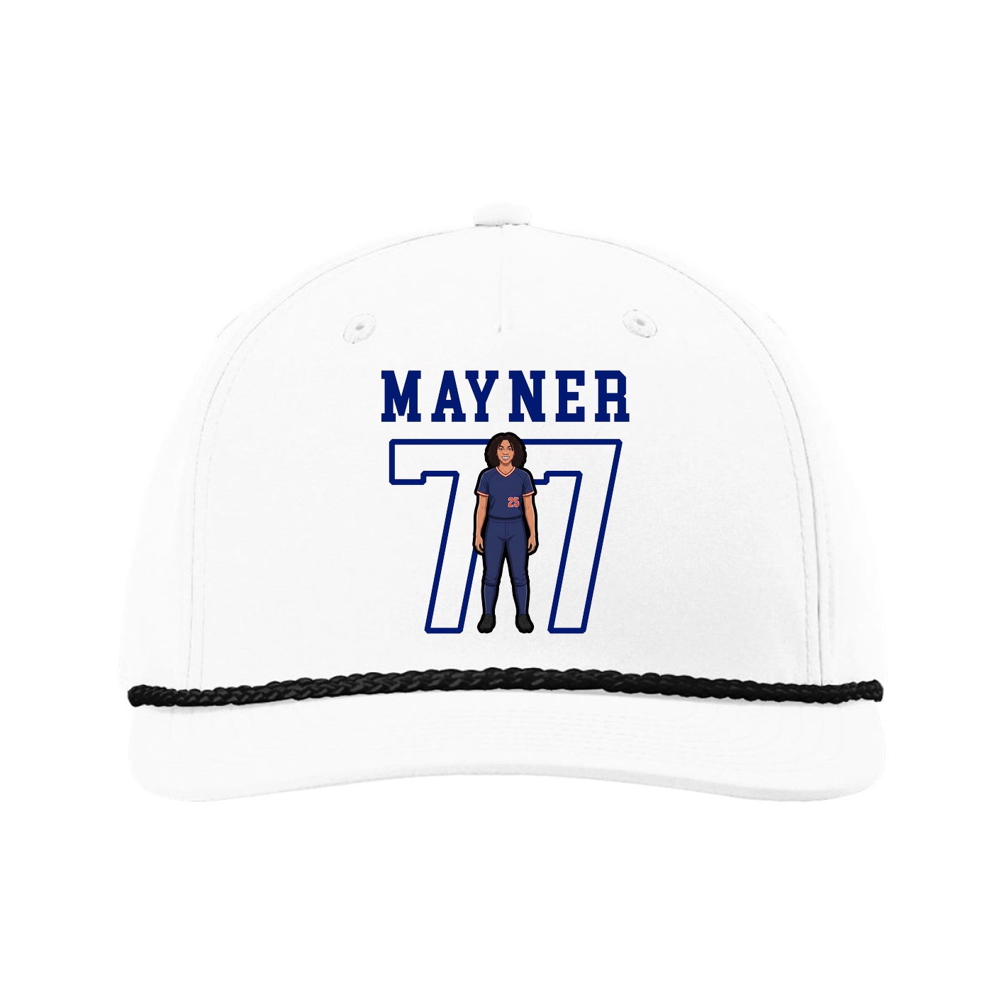 Five-Panel Classic Rope Cap — Shirsey in White