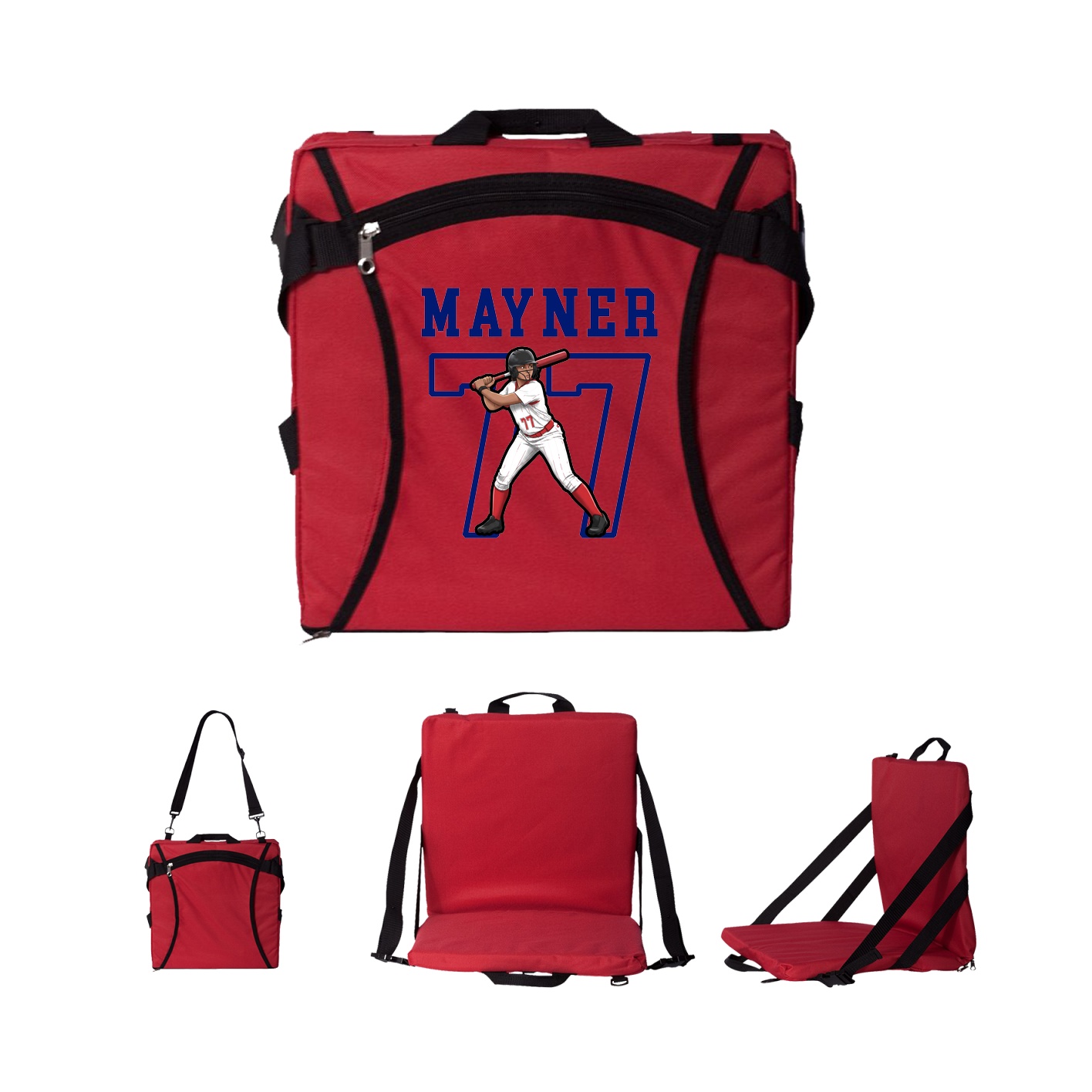 Folding Stadium Seat — Shirsey in Red