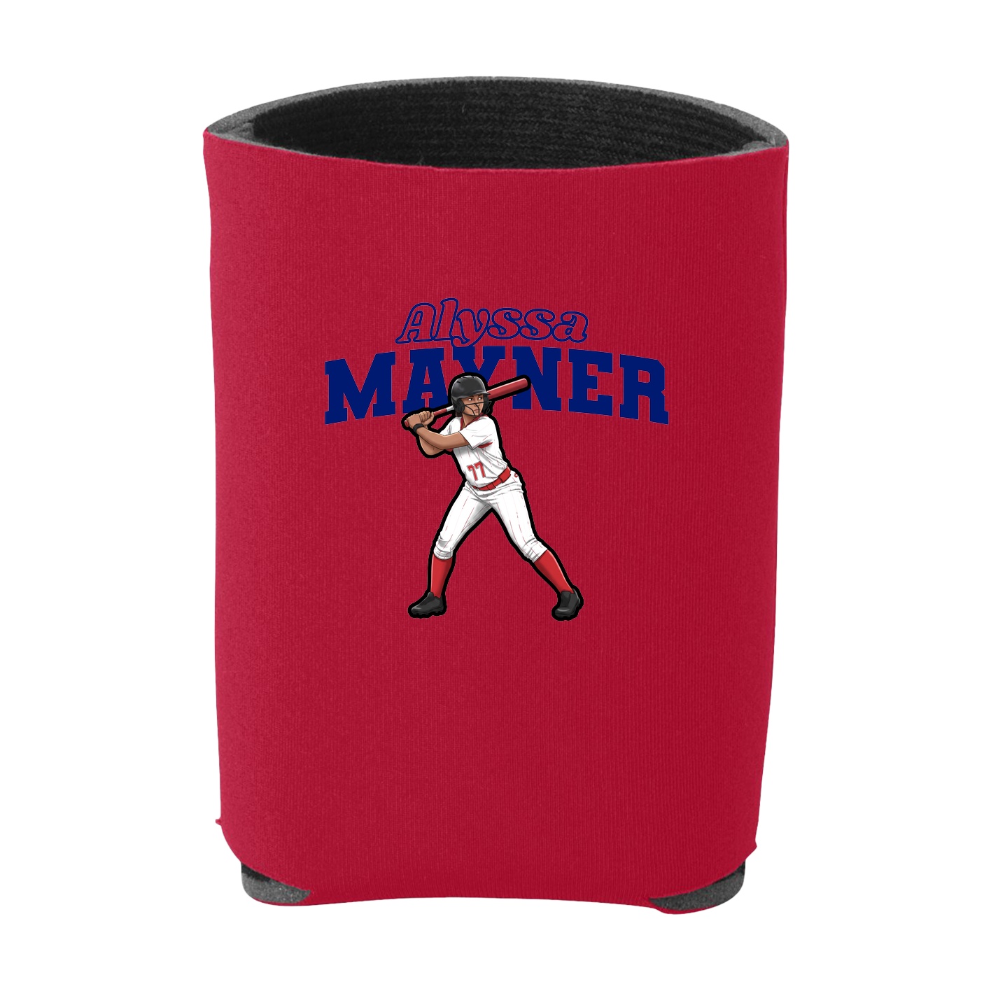 Can Holder — Name Arch in Red
