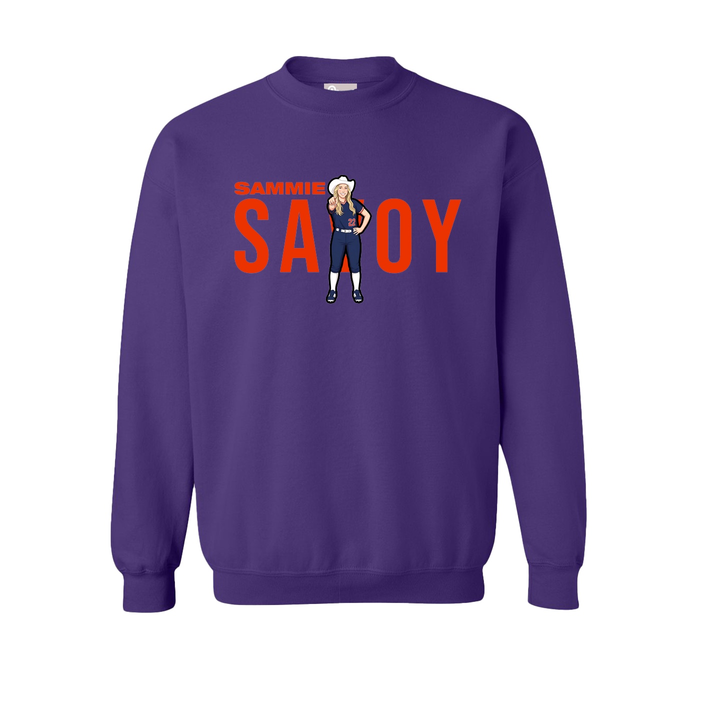 Fleece Crew — Player Name in Purple