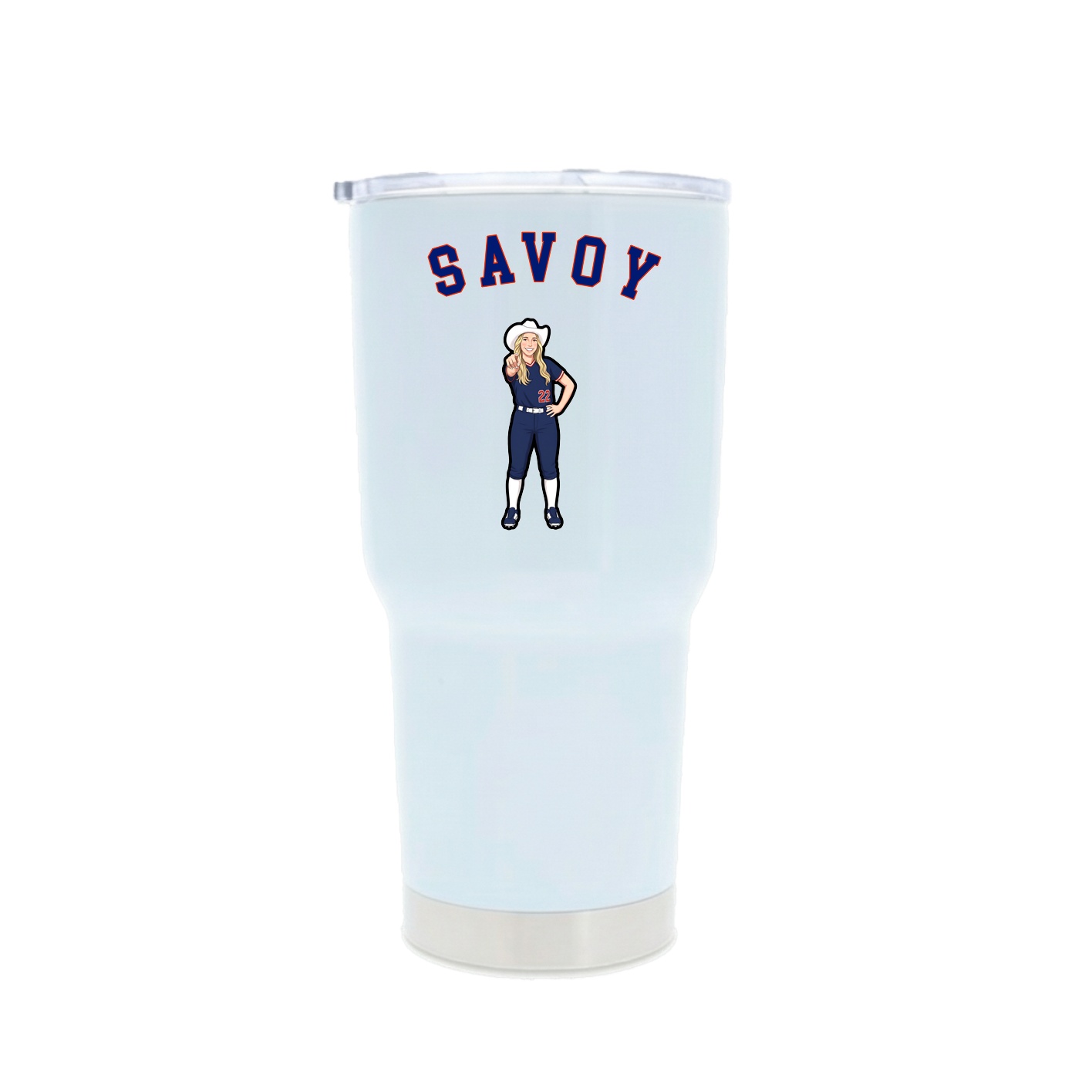 30oz Stainless Steel Tumbler — Shirsey Arch in White