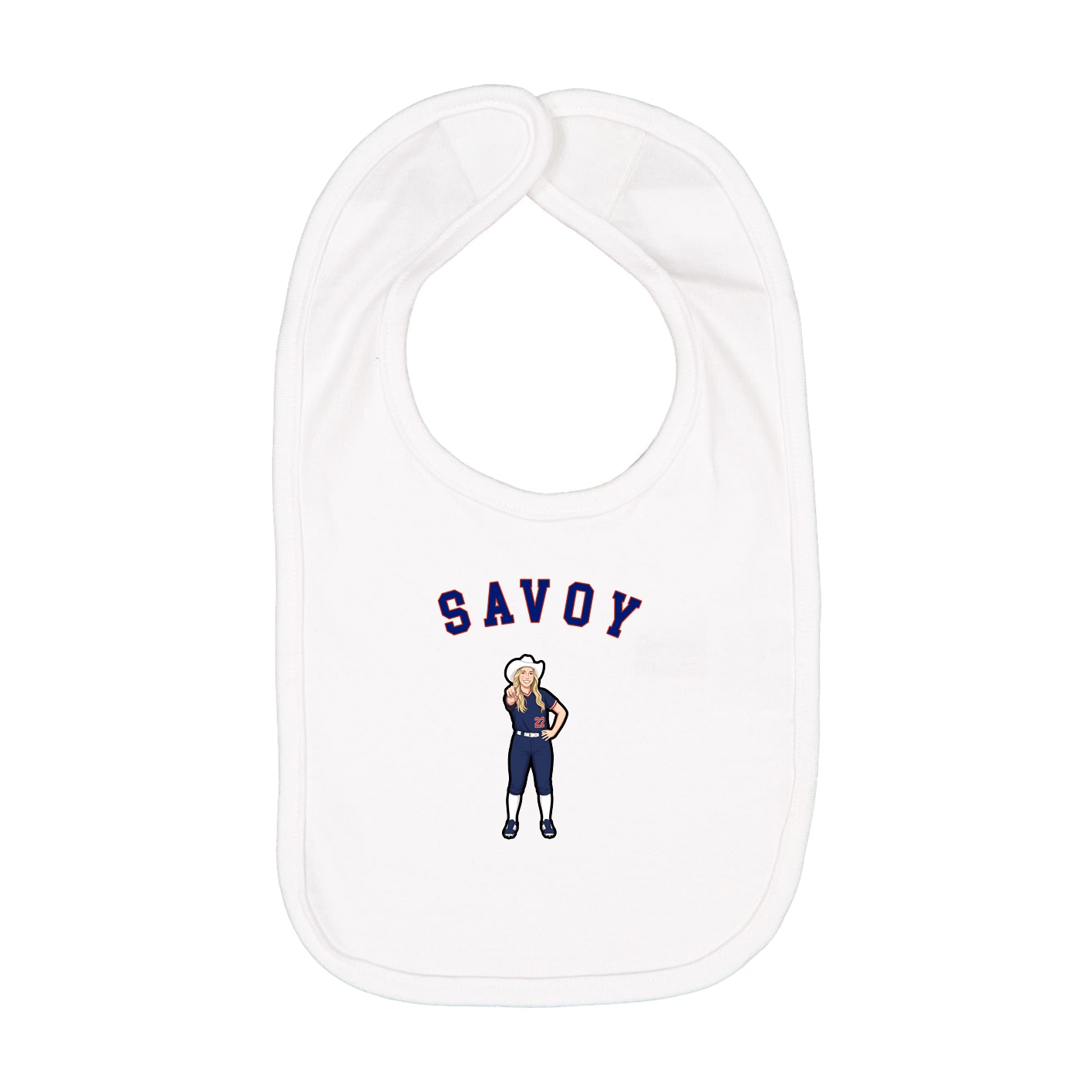 Infant Bib — Shirsey Arch in White