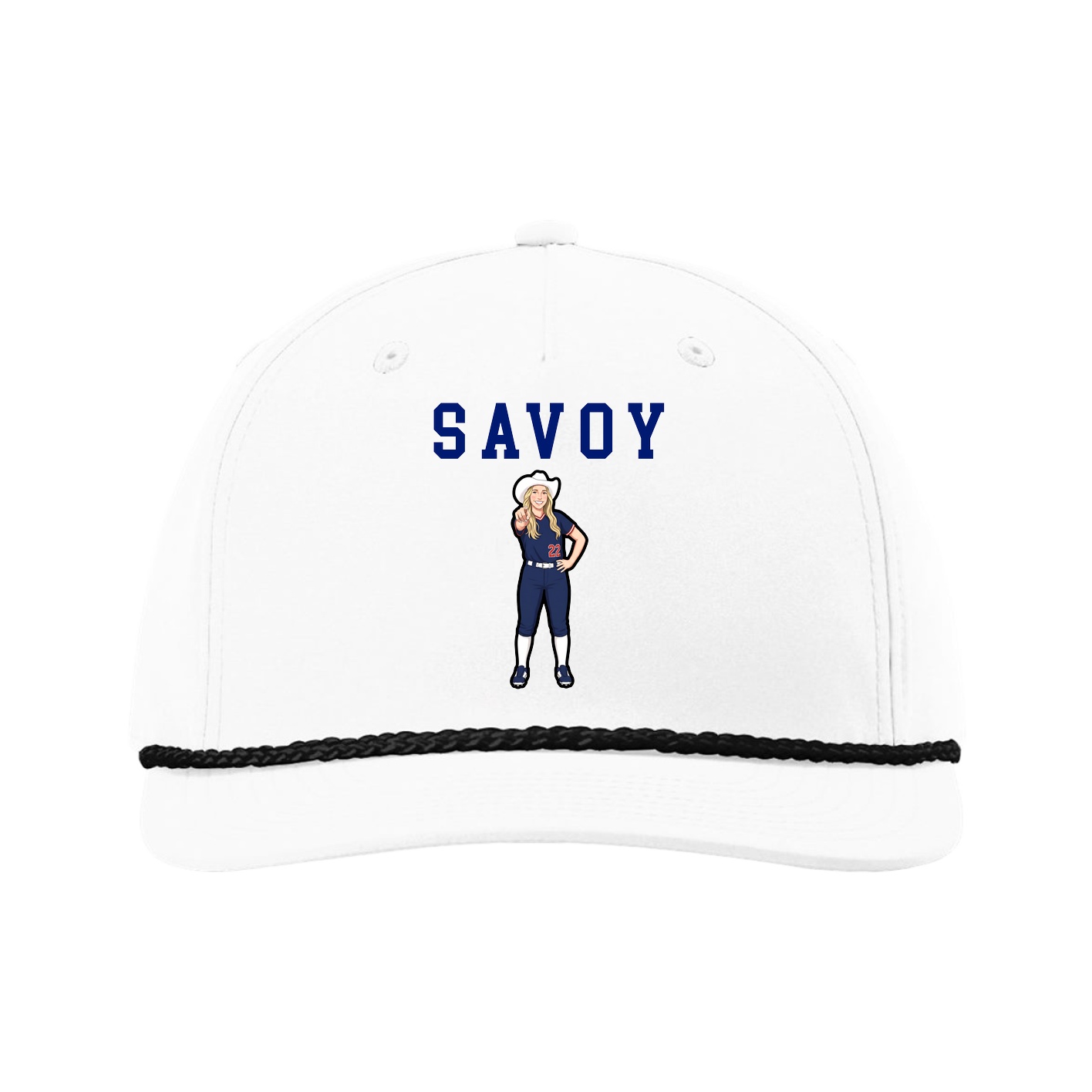 Five-Panel Classic Rope Cap — Shirsey in White
