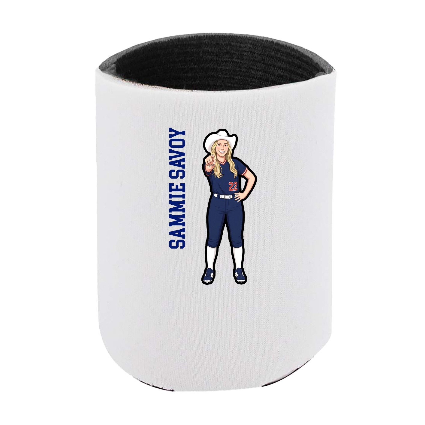 Can Holder — Name Vertical in White