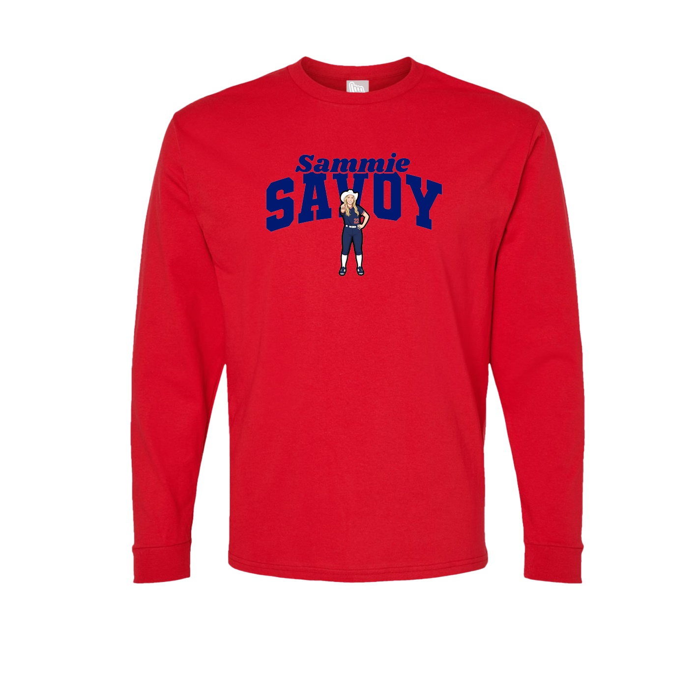 Long Sleeve Tee — Signature Arch in Red