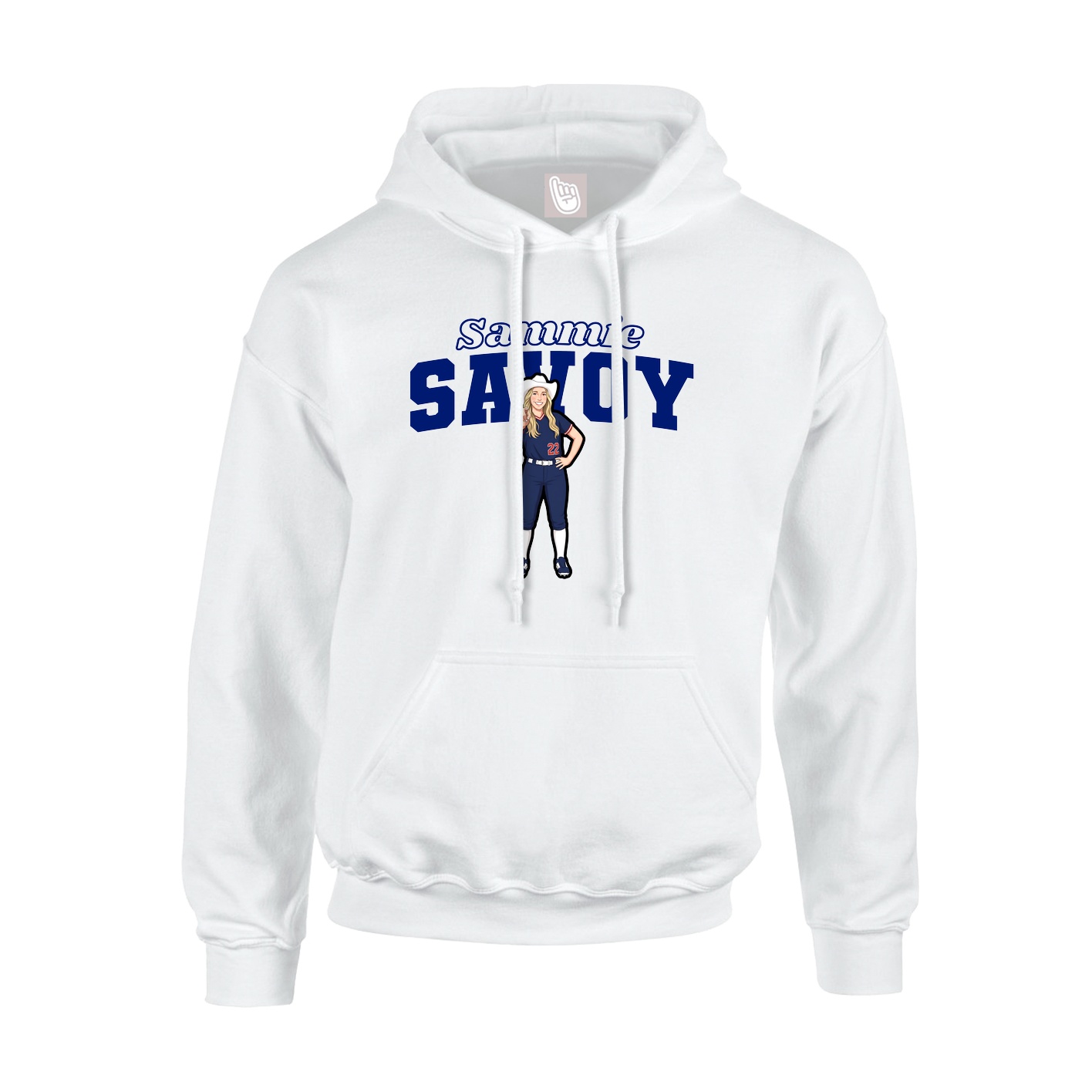 Hoodie — Name Arch in White