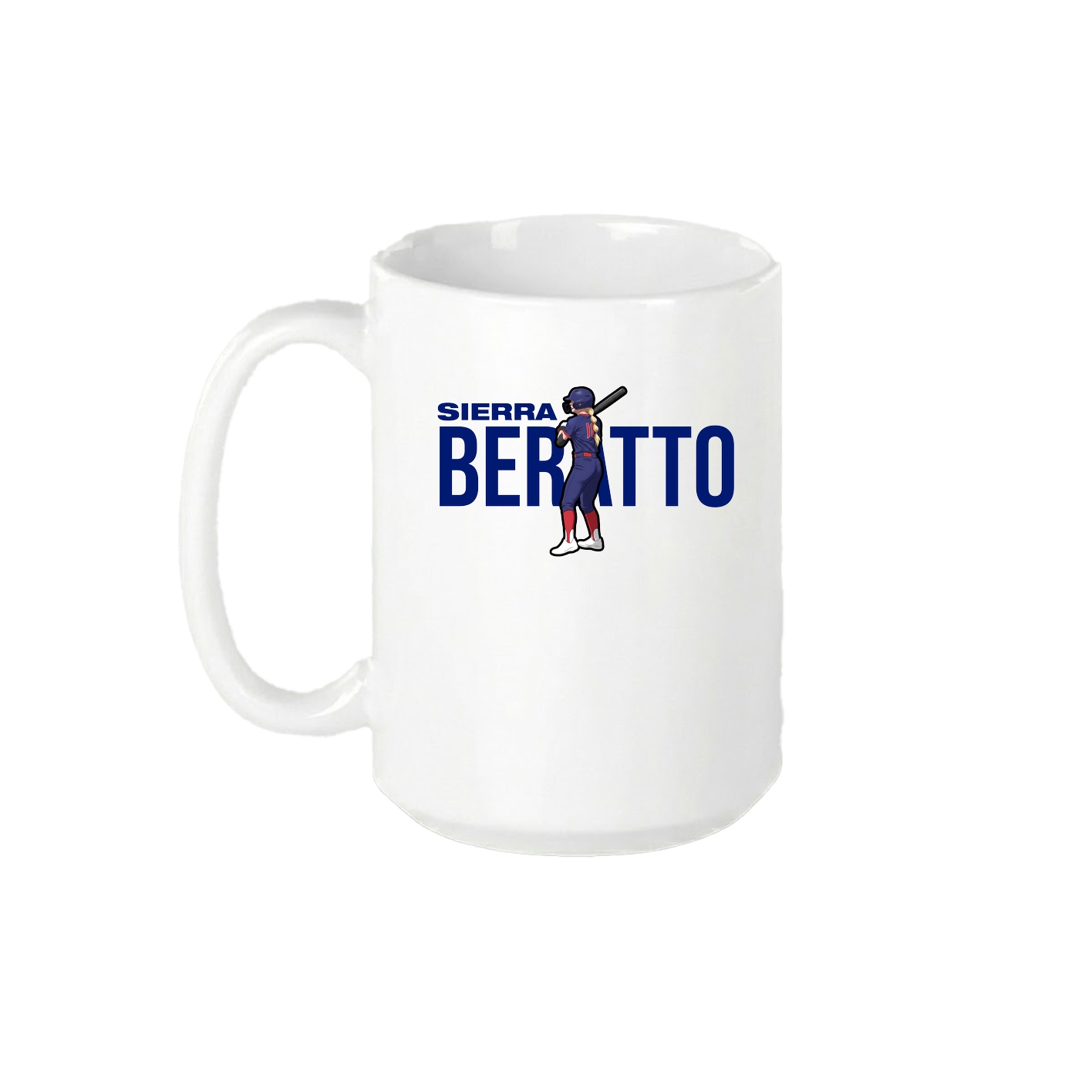 15oz Coffee Mug — Player Name in White
