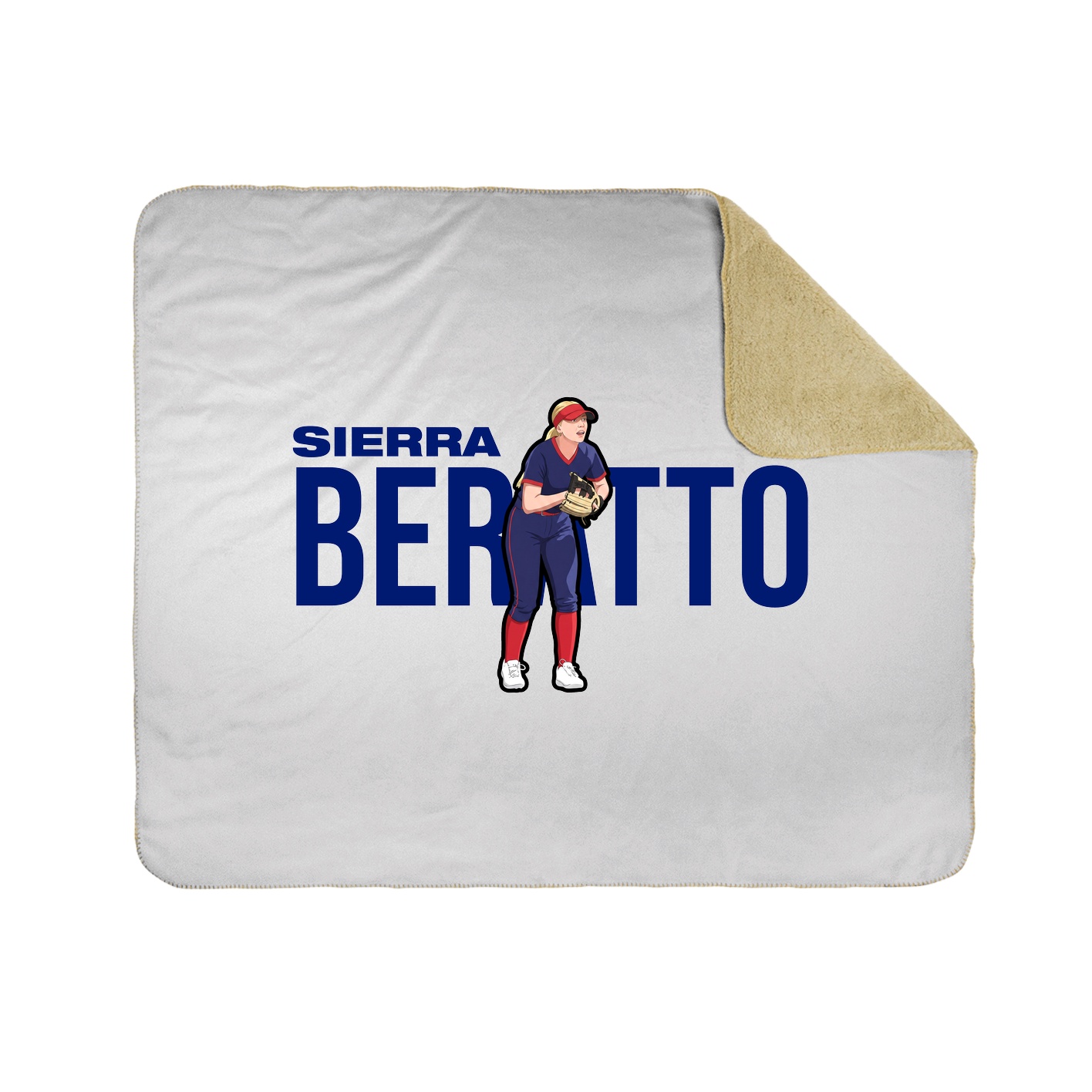 Throw Blanket — Player Name in White