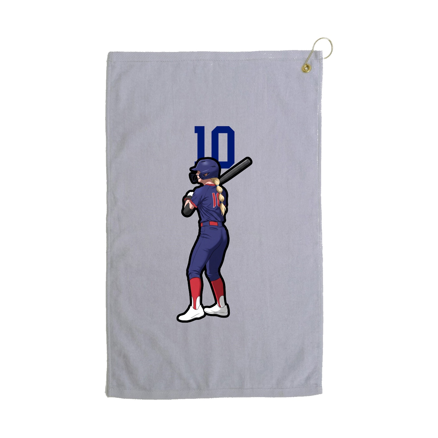 Golf Towel — Number Top in Grey