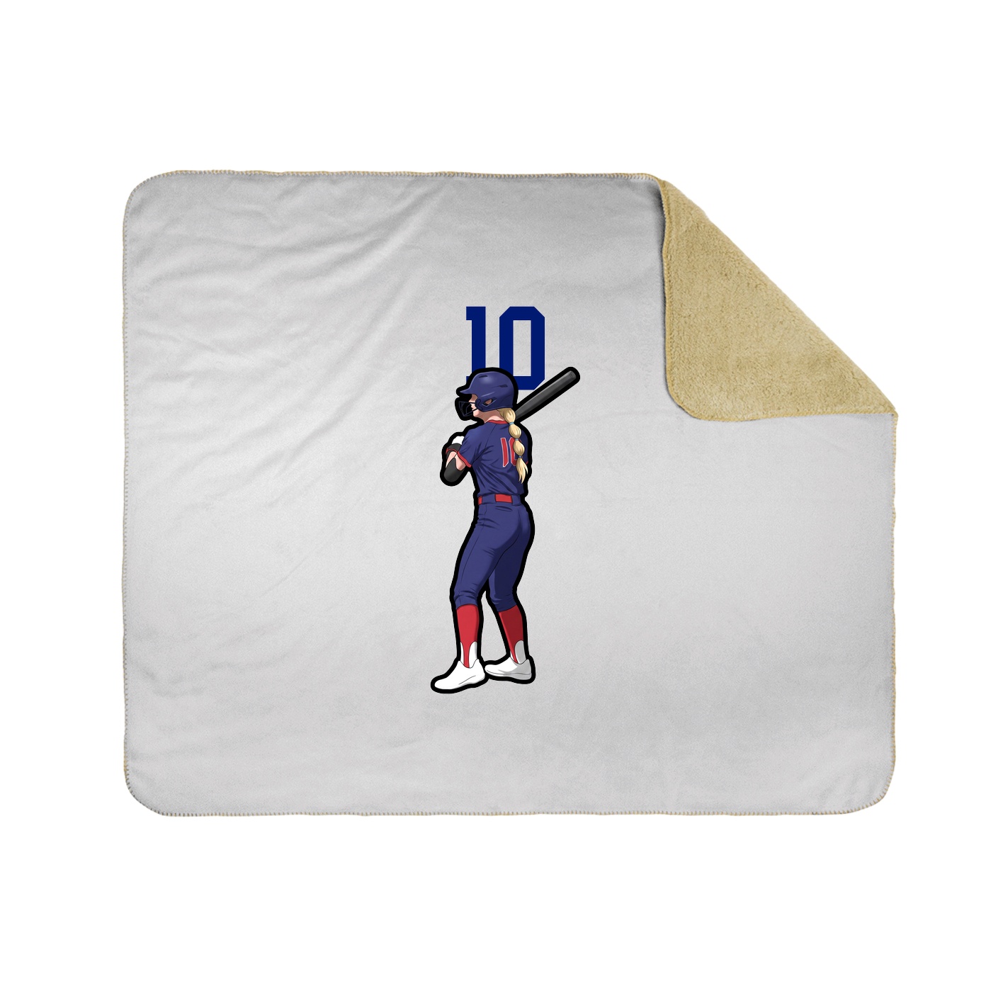Throw Blanket — Number Top in White