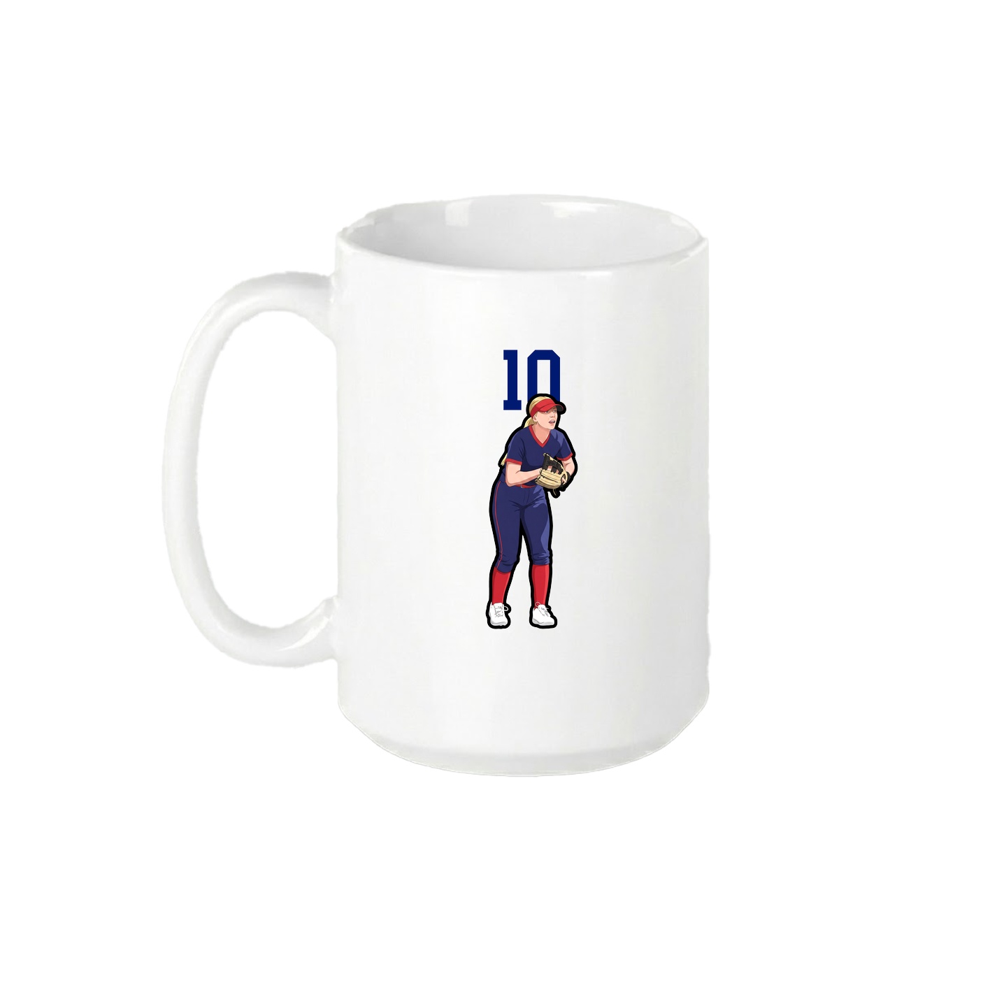 15oz Coffee Mug — Number Top in White