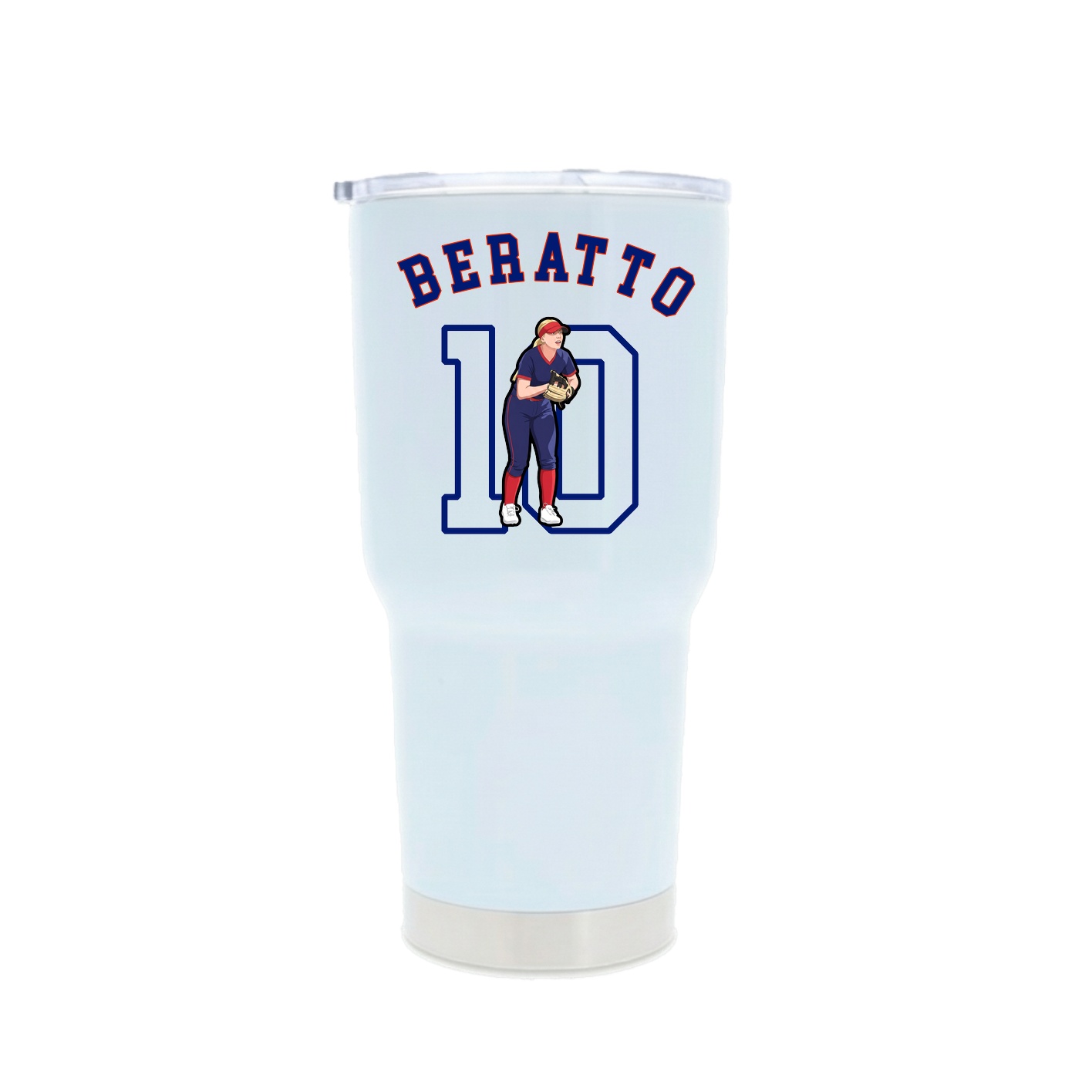 30oz Stainless Steel Tumbler — Shirsey Arch in White
