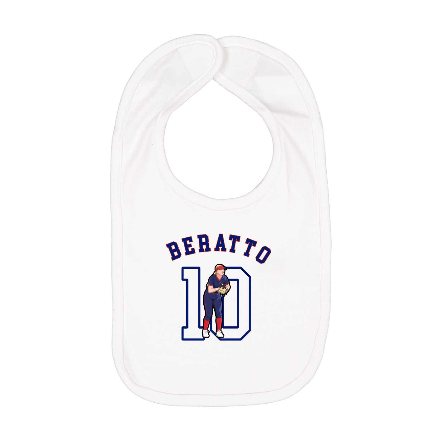 Infant Bib — Shirsey Arch in White