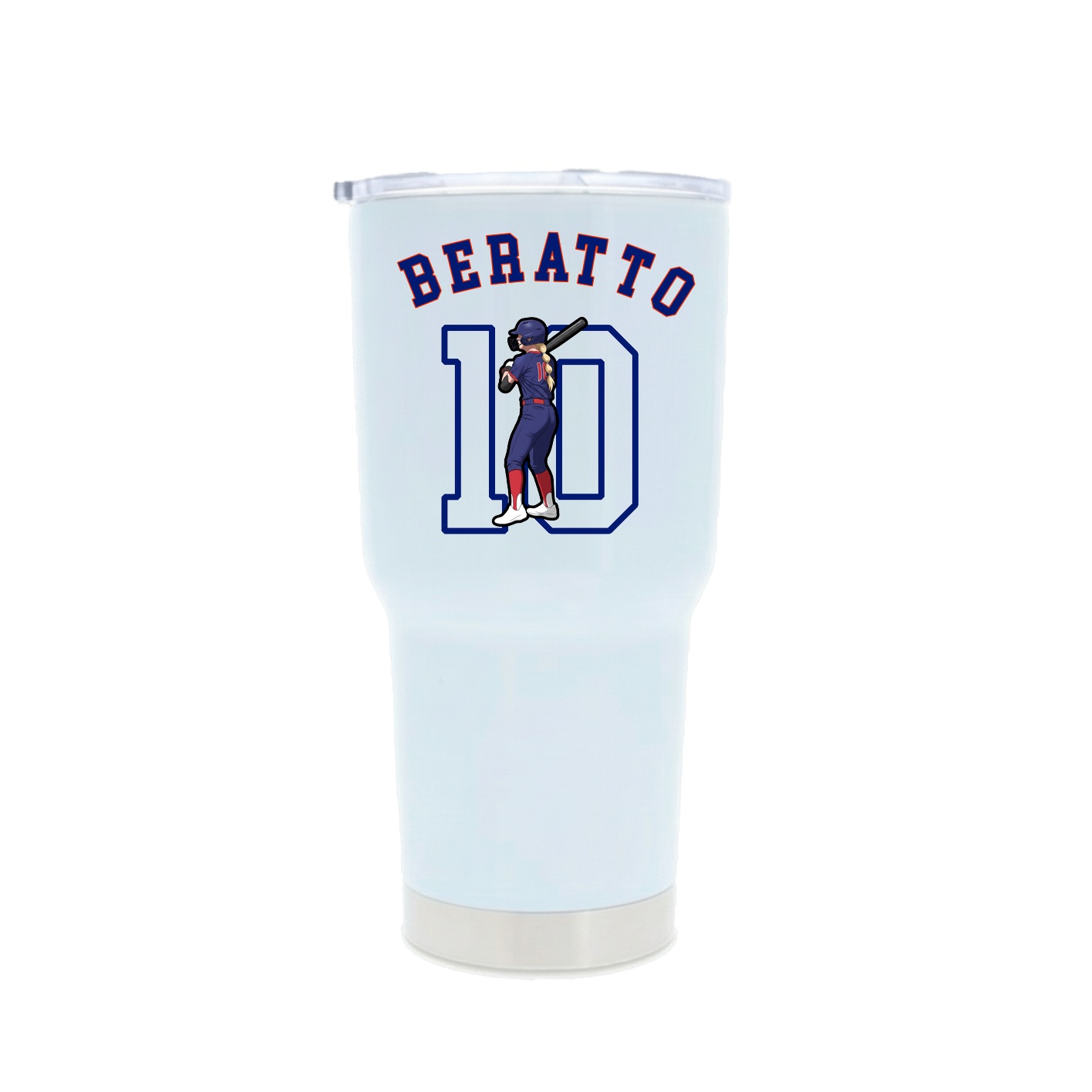 30oz Stainless Steel Tumbler — Shirsey Arch in White