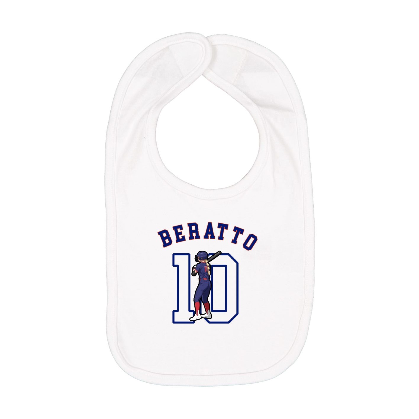 Infant Bib — Shirsey Arch in White