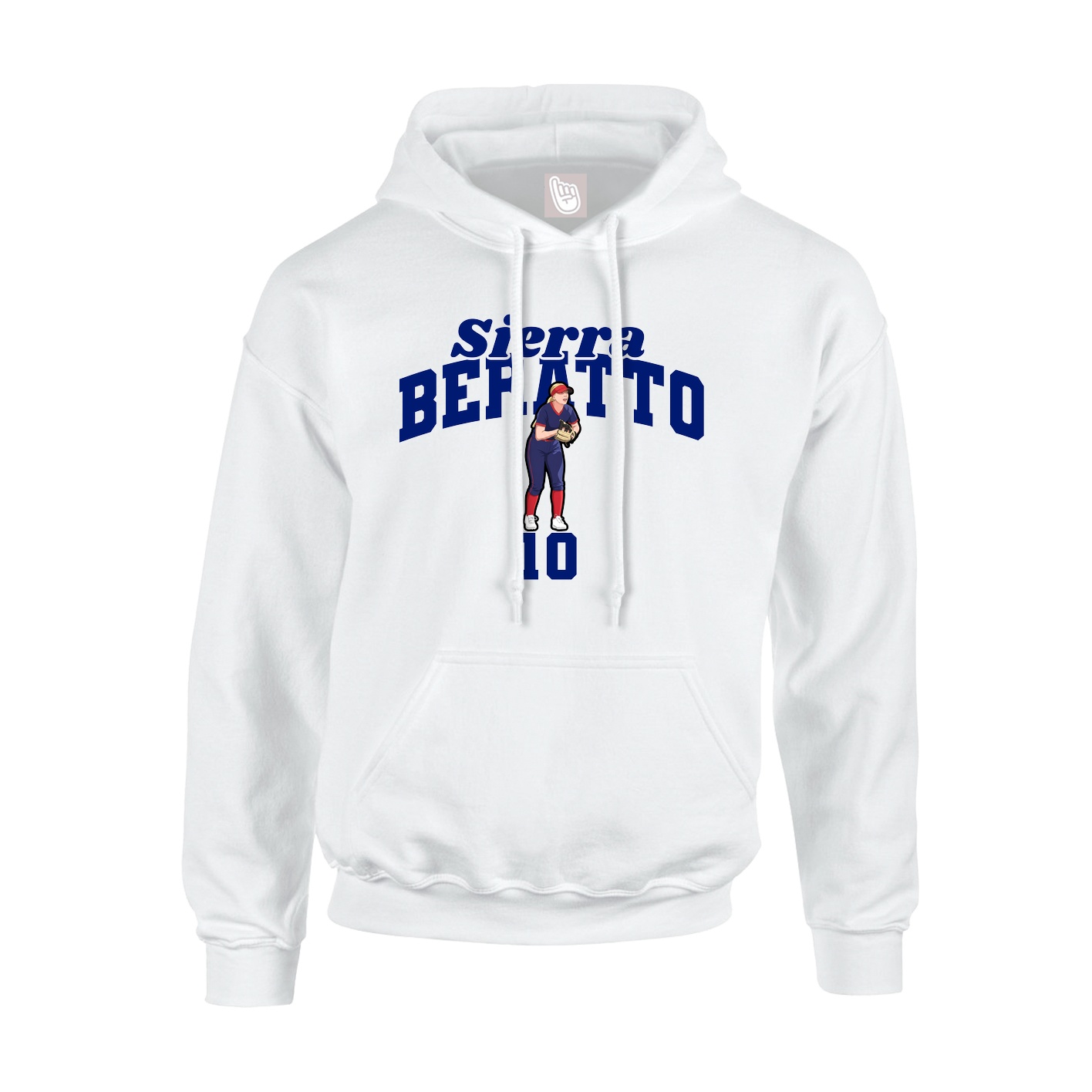 Youth Hoodie — Signature Arch in White
