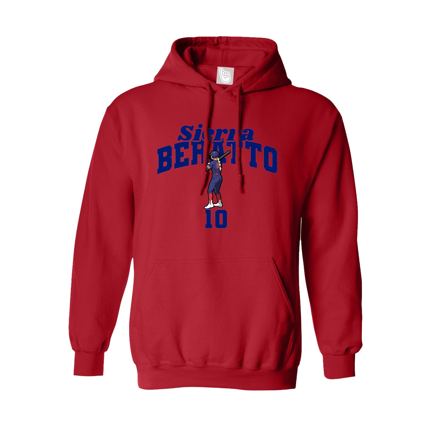 Youth Hoodie — Signature Arch in Red