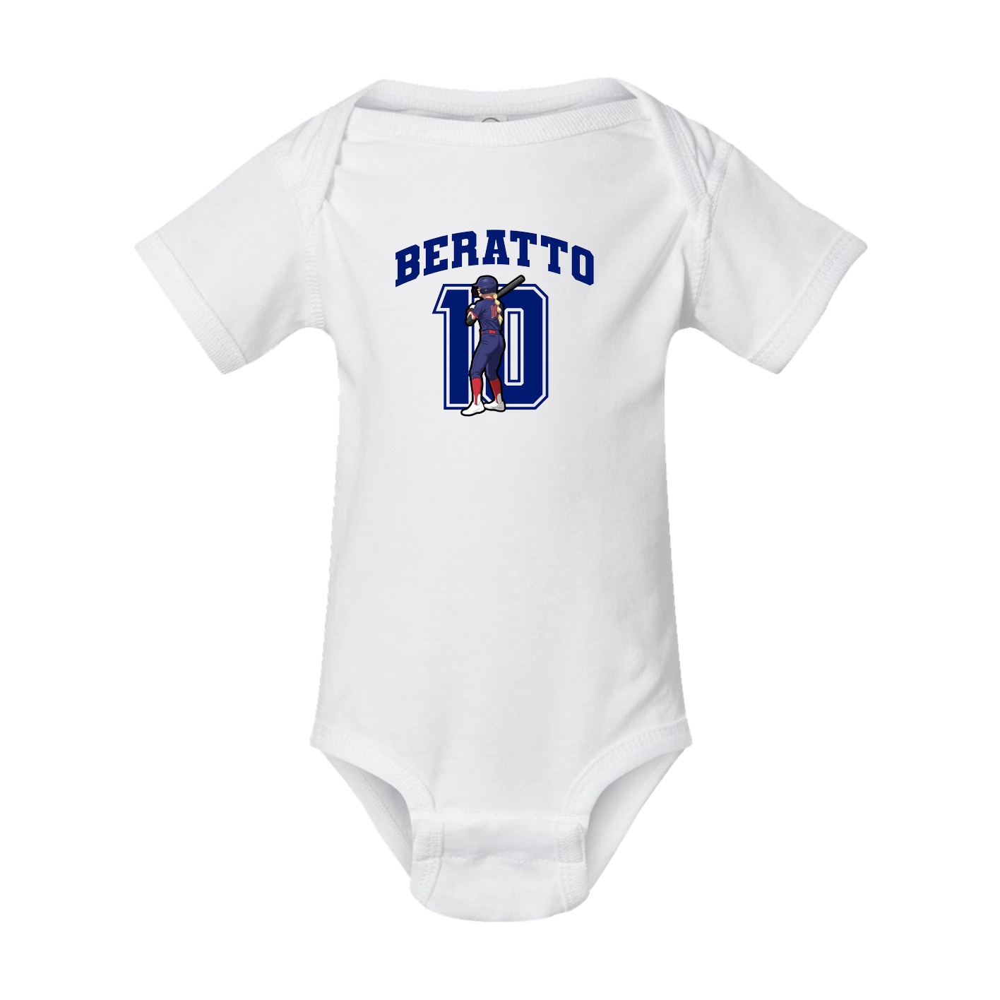 Baby Onesie — Number in White