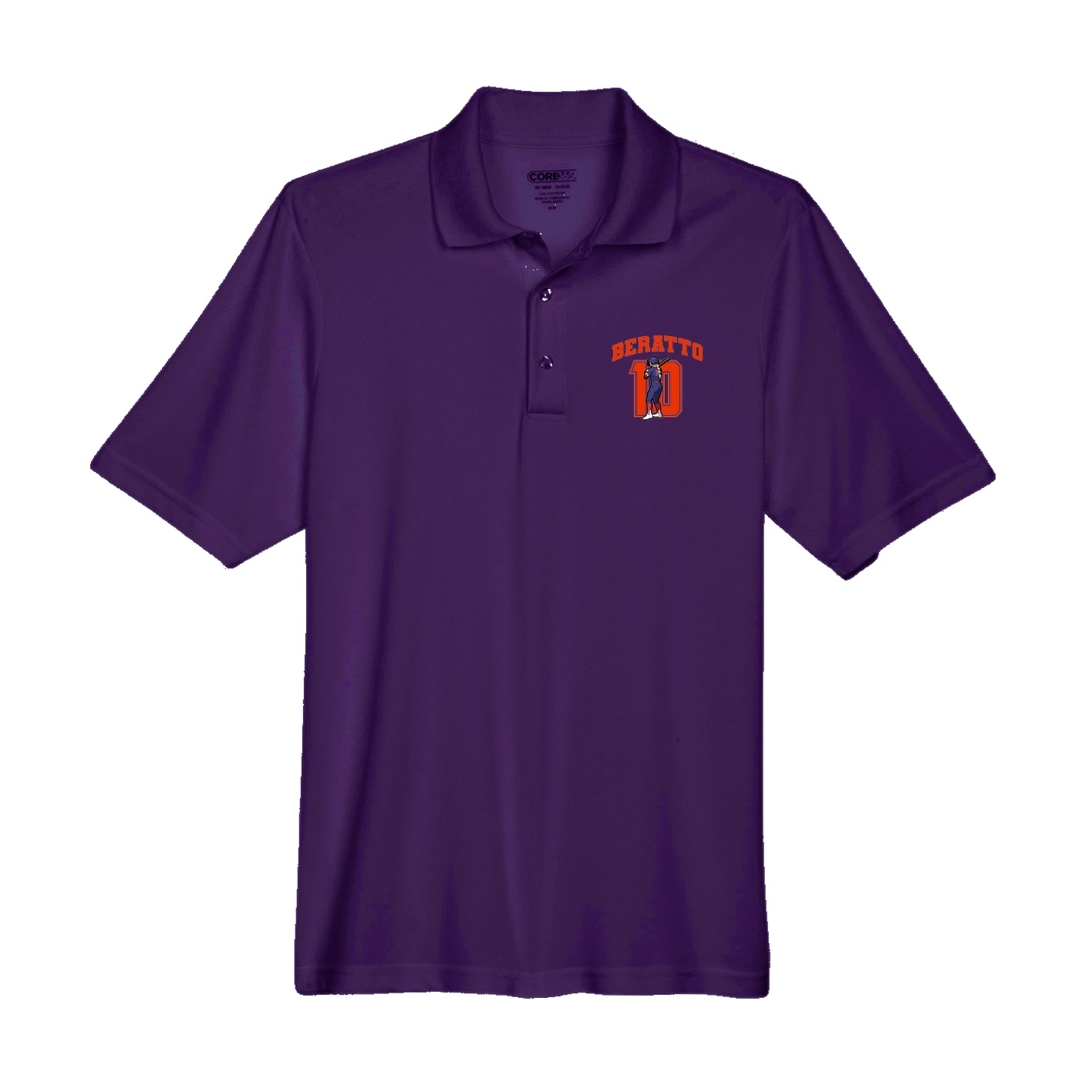 Performance Polo — Number in Purple