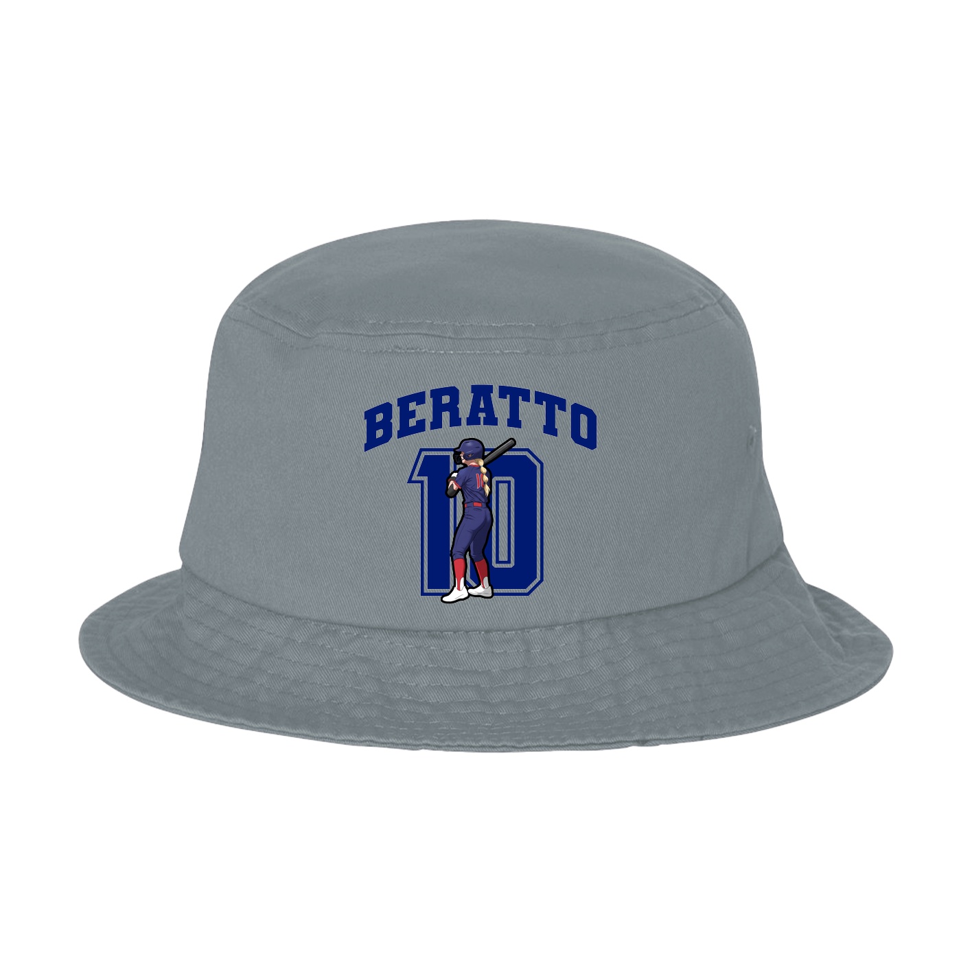 Bucket Cap — Number in Grey