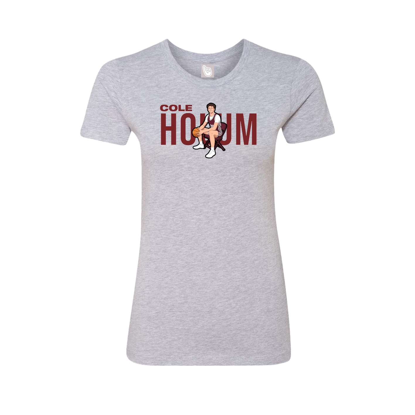 Fitted Women's Tee — Player Name in Grey
