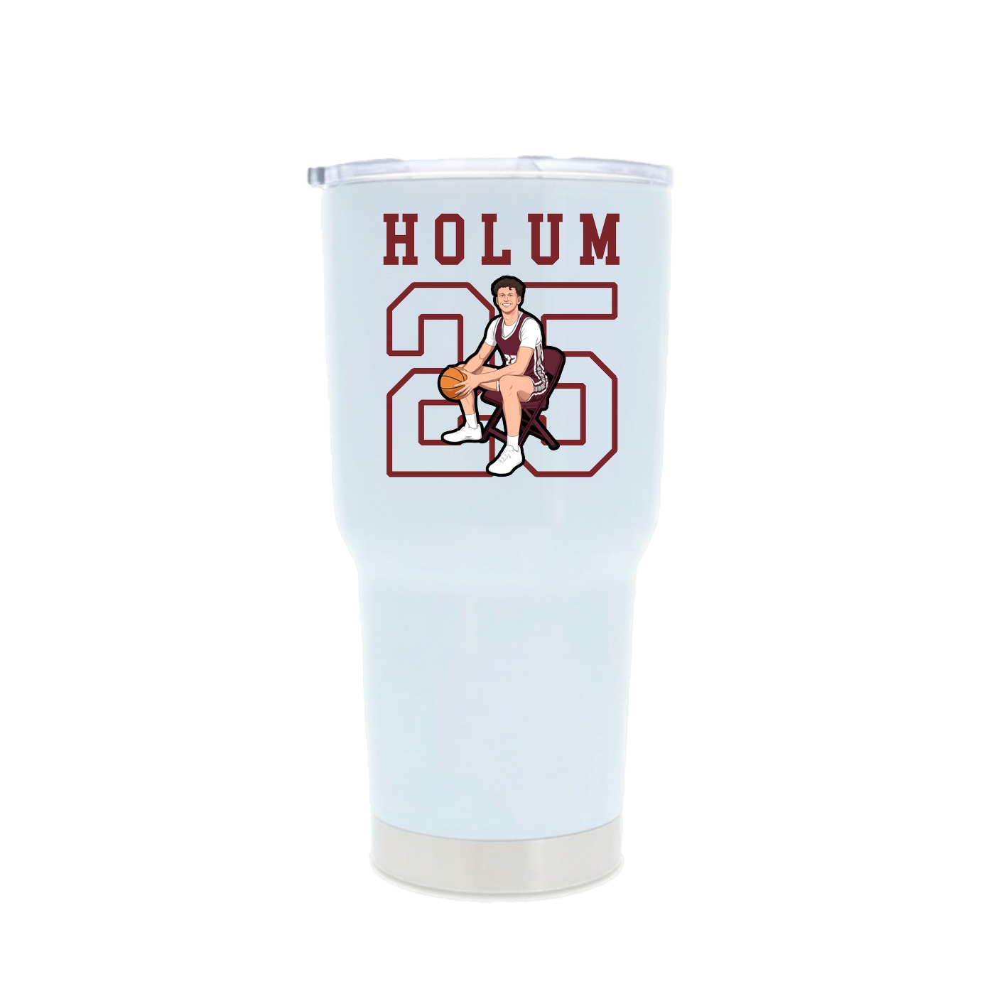 30oz Stainless Steel Tumbler — Shirsey in White