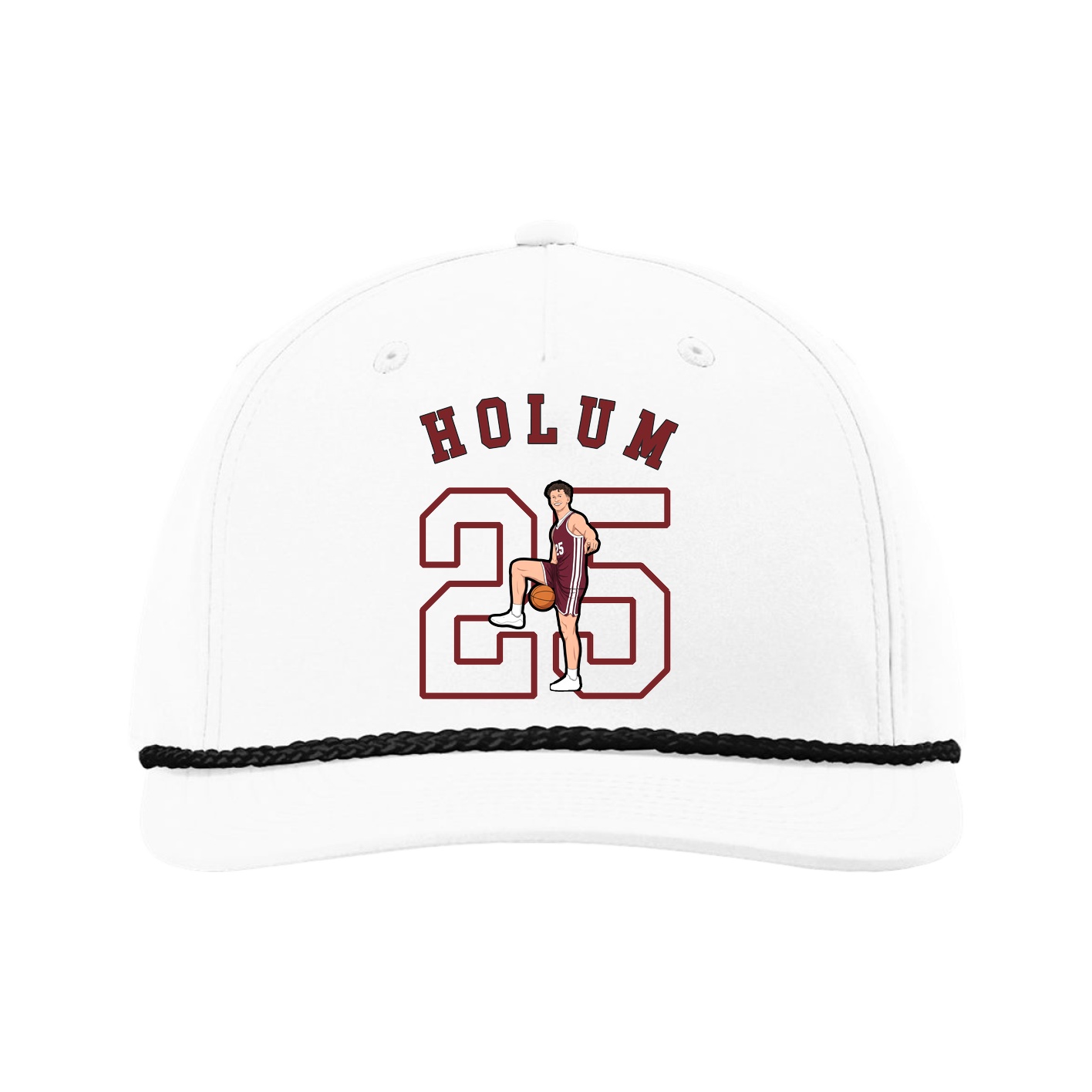 Five-Panel Classic Rope Cap — Shirsey Arch in White