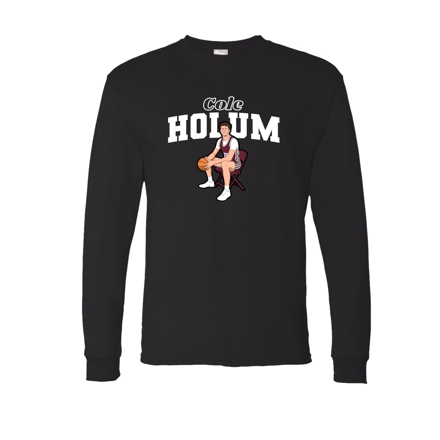Long Sleeve Tee — Name Arch in Black