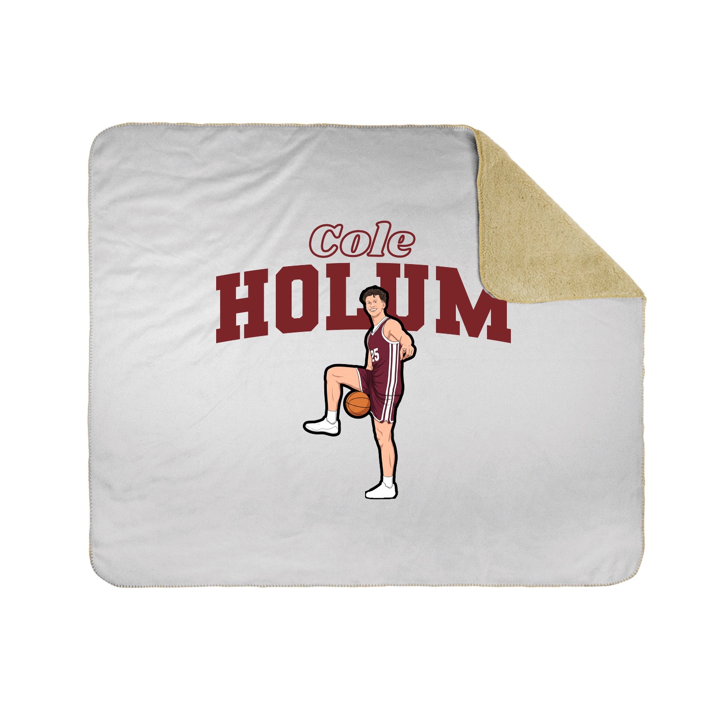 Throw Blanket — Name Arch in White
