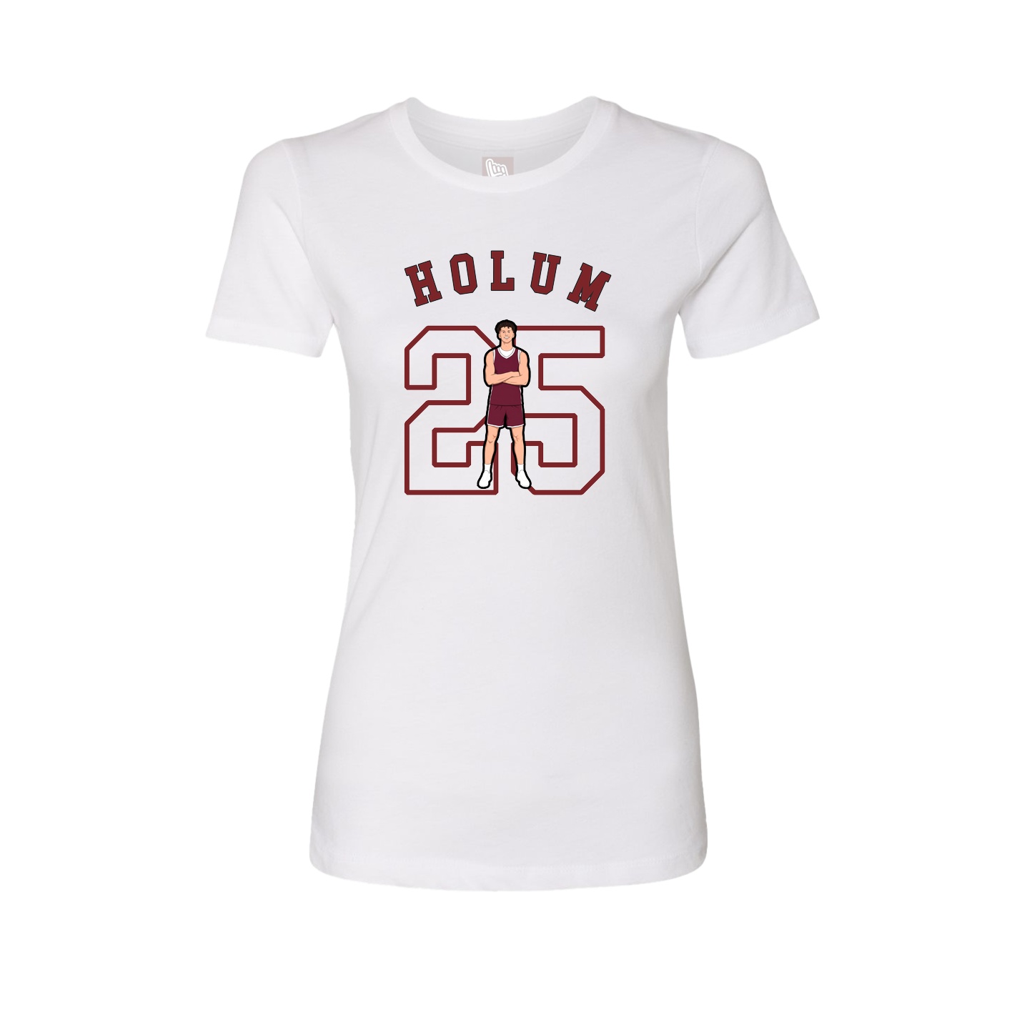 Fitted Women's Tee — Shirsey Arch in White