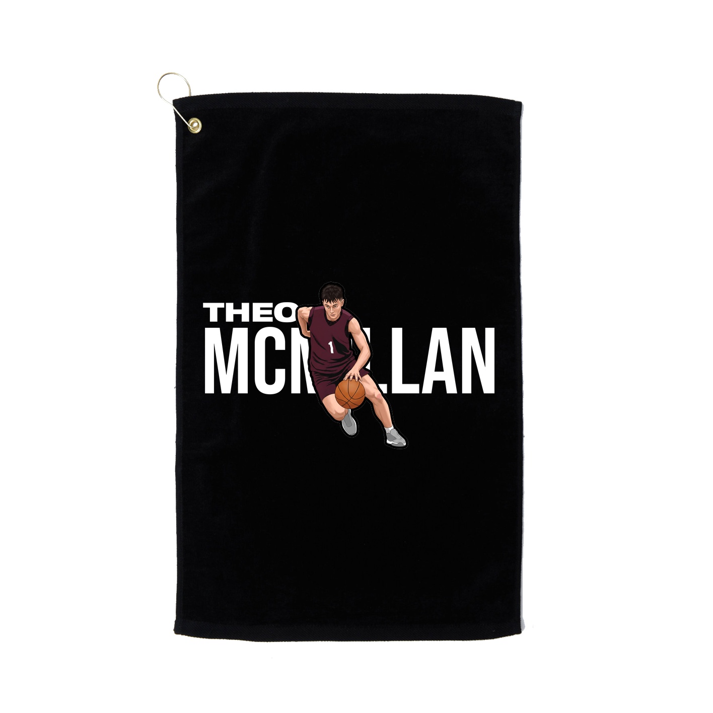 Golf Towel — Player Name in Black