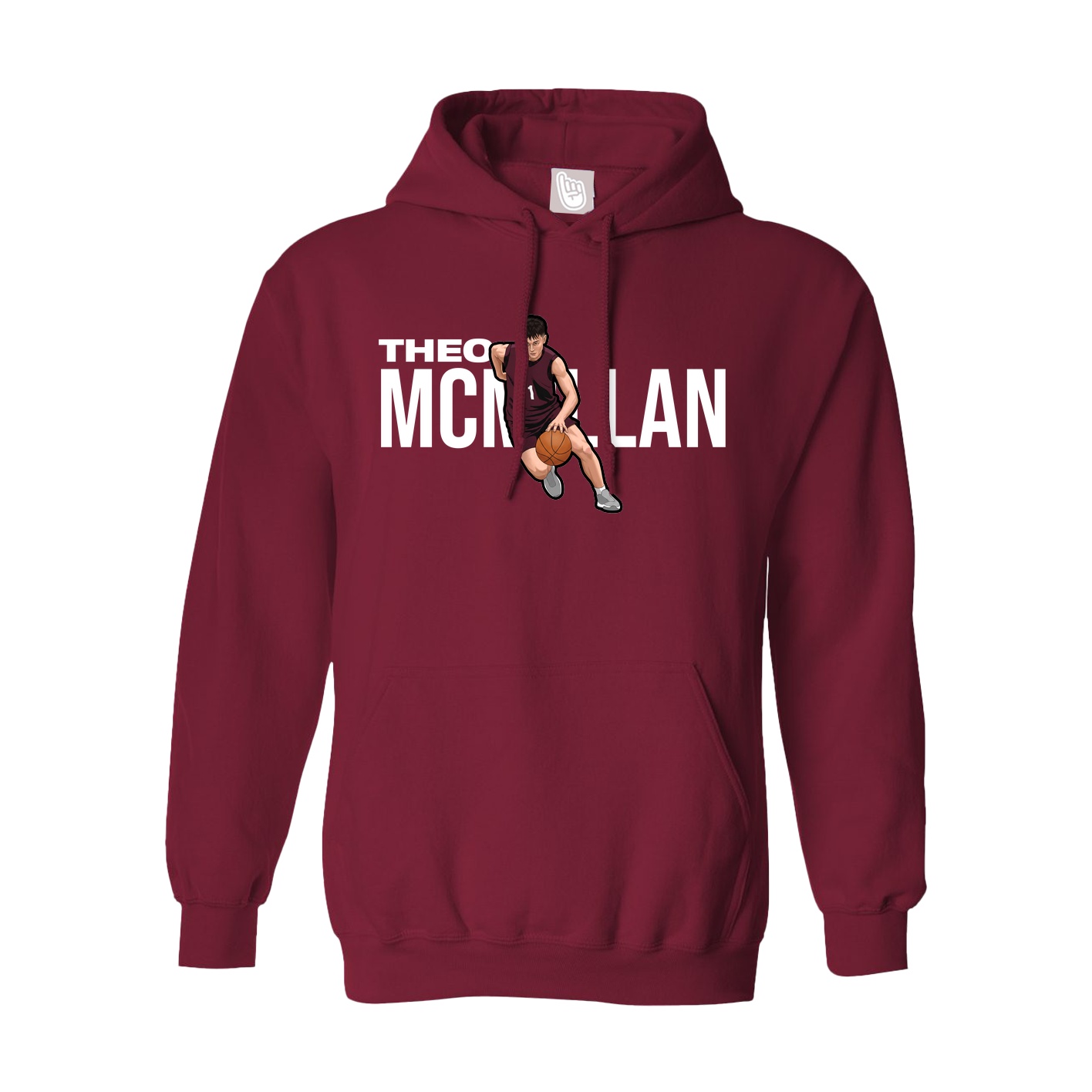 Hoodie — Player Name in Cardinal